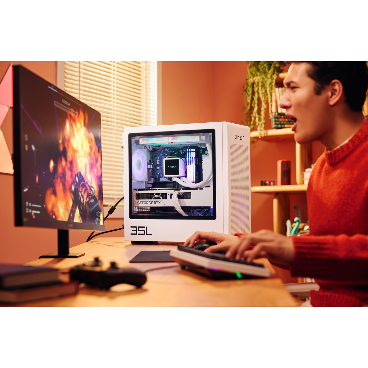 HP Omen 35L Gaming PC - White - Only at Best Buy