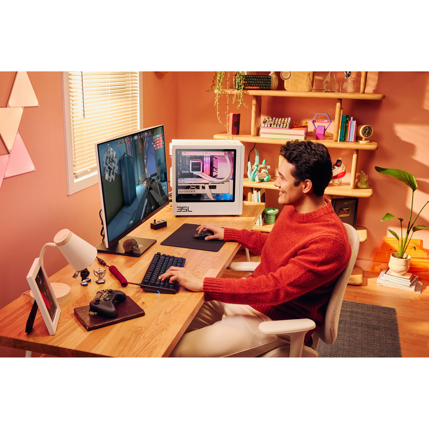 HP Omen 35L Gaming PC - White - Only at Best Buy