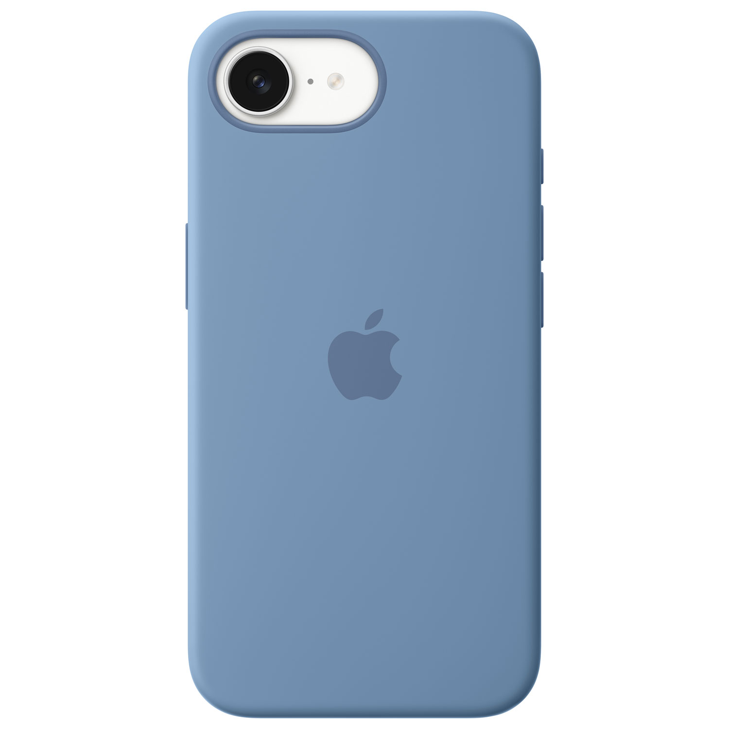 Étui rigide ajusté en silicone d'Apple pour iPhone 16e - Bleu hivernal