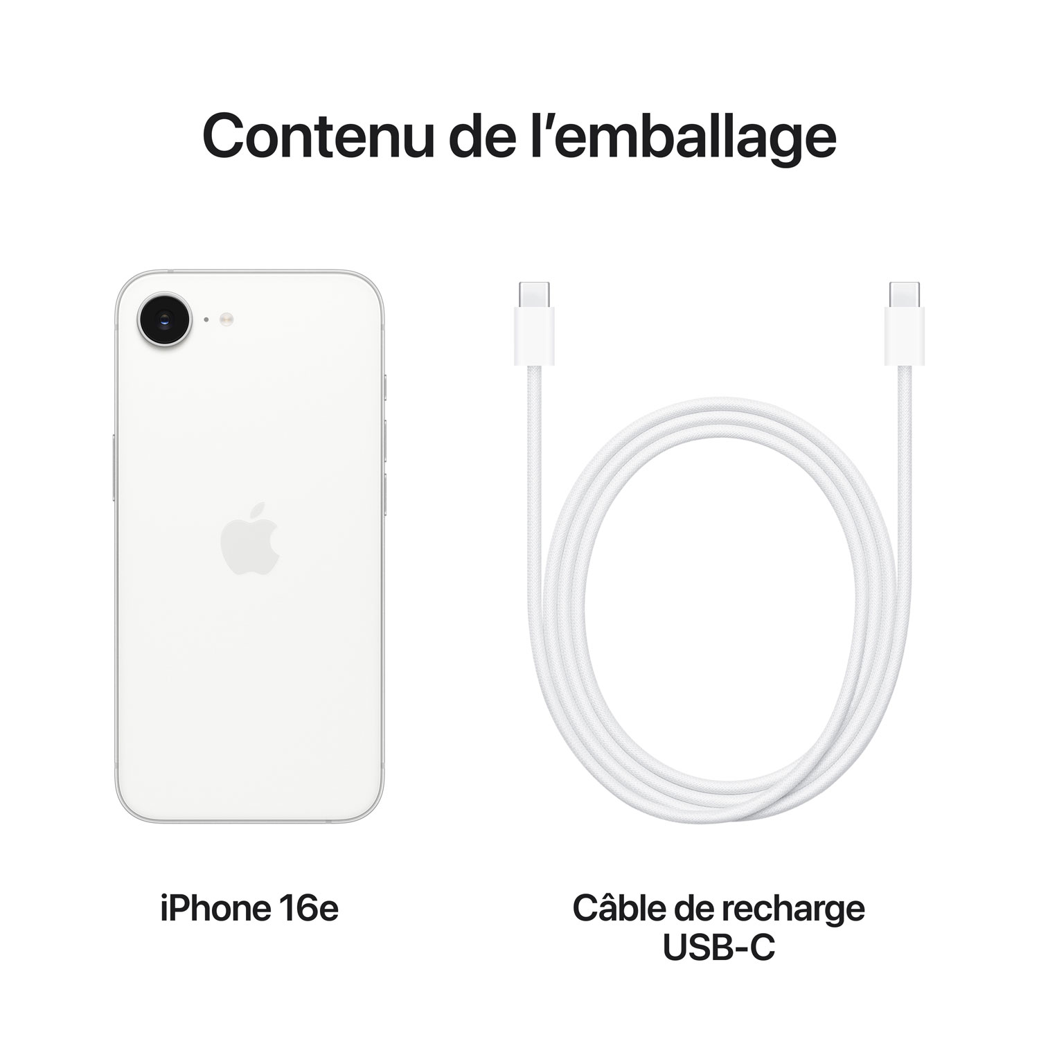 iPhone 16e de 128 Go d'Apple avec TELUS - Blanc - Financement mensuel