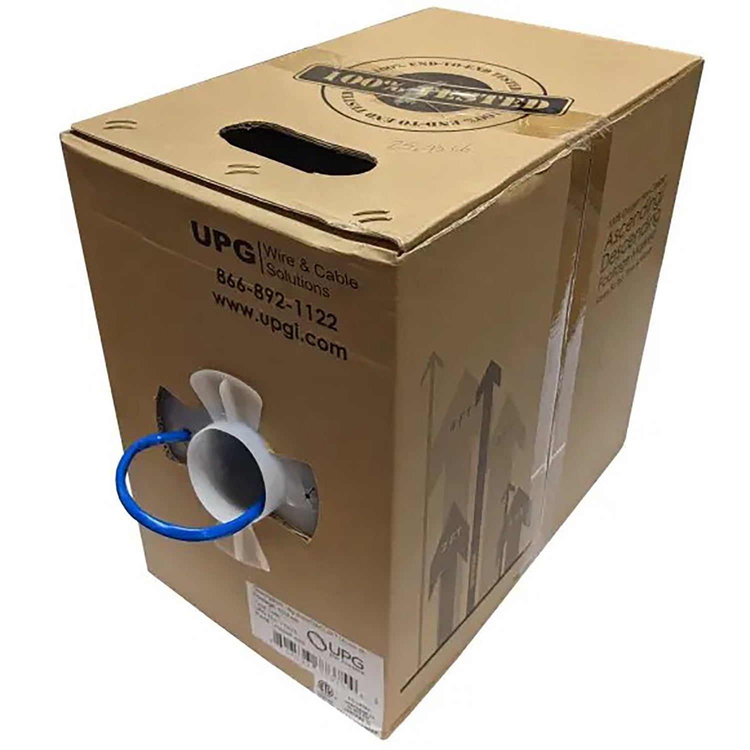 UPG – Câble de haut-parleur à 4 conducteurs, 16 AWG, certifié CMR Fire, 500 pi, bleu