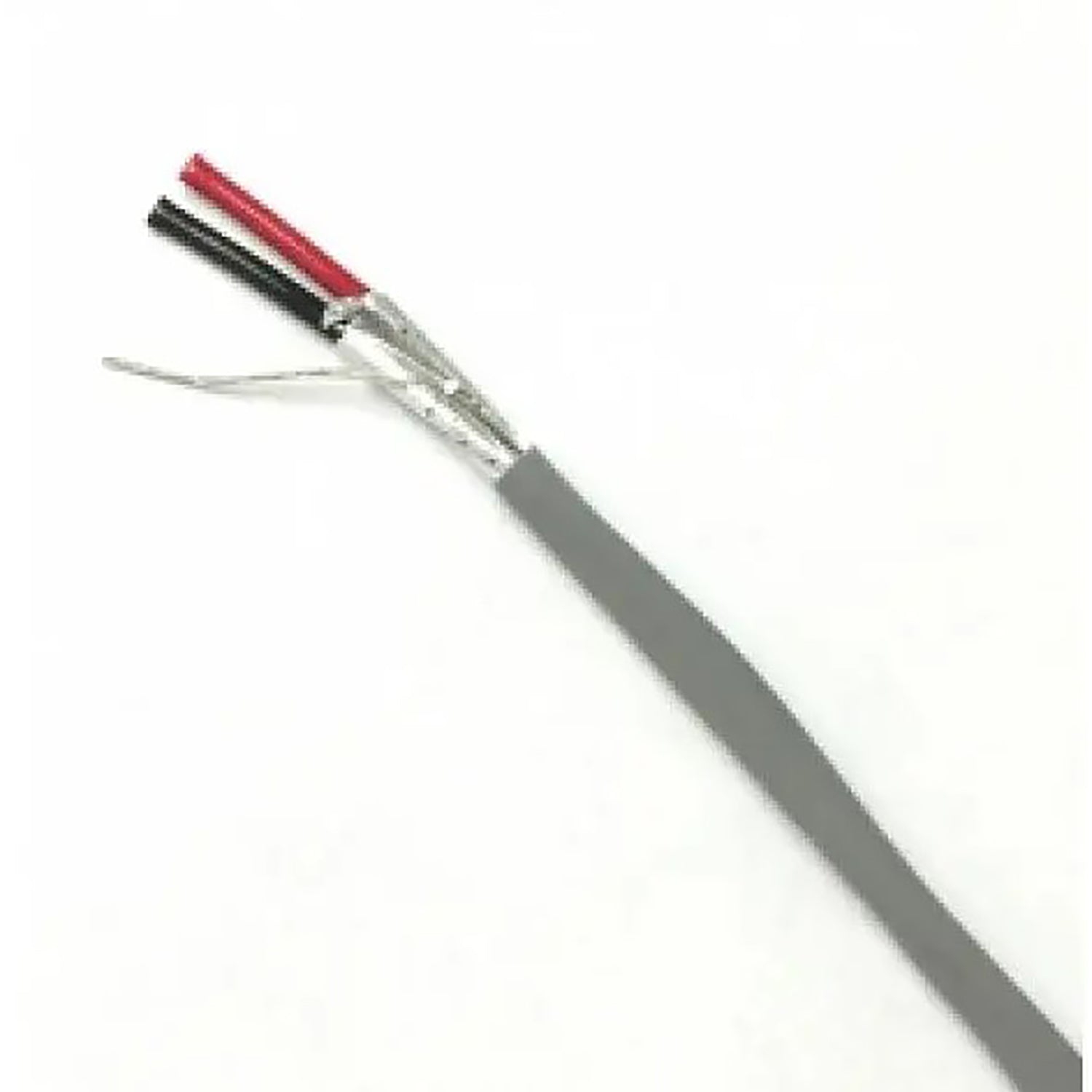 2 conducteurs toronnés, blindés, 18 AWG, ignifuges, Câble de sécurité et de son gris de 1000 pi