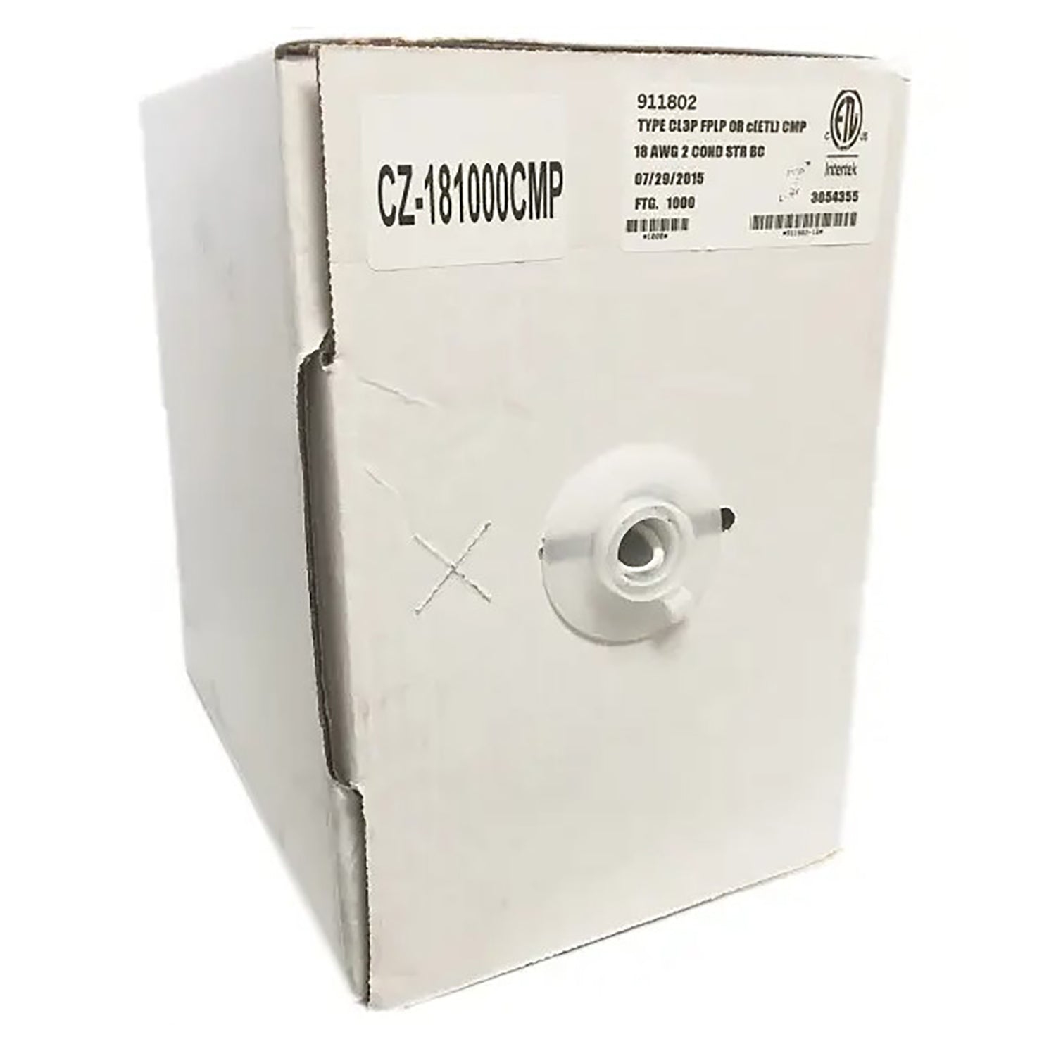 Câble de haut-parleur à conducteur 4, 18 AWG, cote de résistance au feu CMP/FT6, 1000 pi