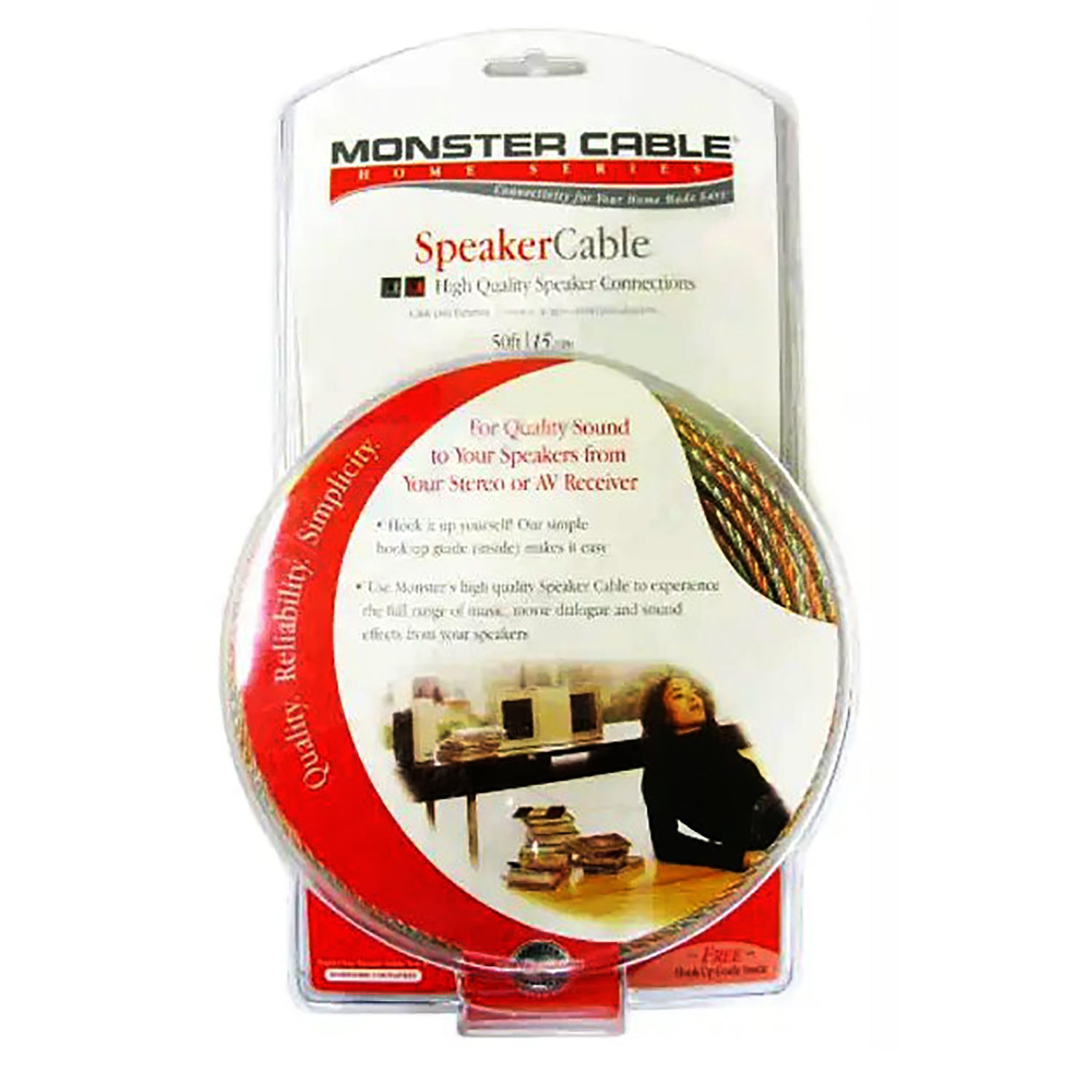 Monster – Câble de haut-parleur série Home à 2 conducteurs, 16 AWG, longueur de 50 pi