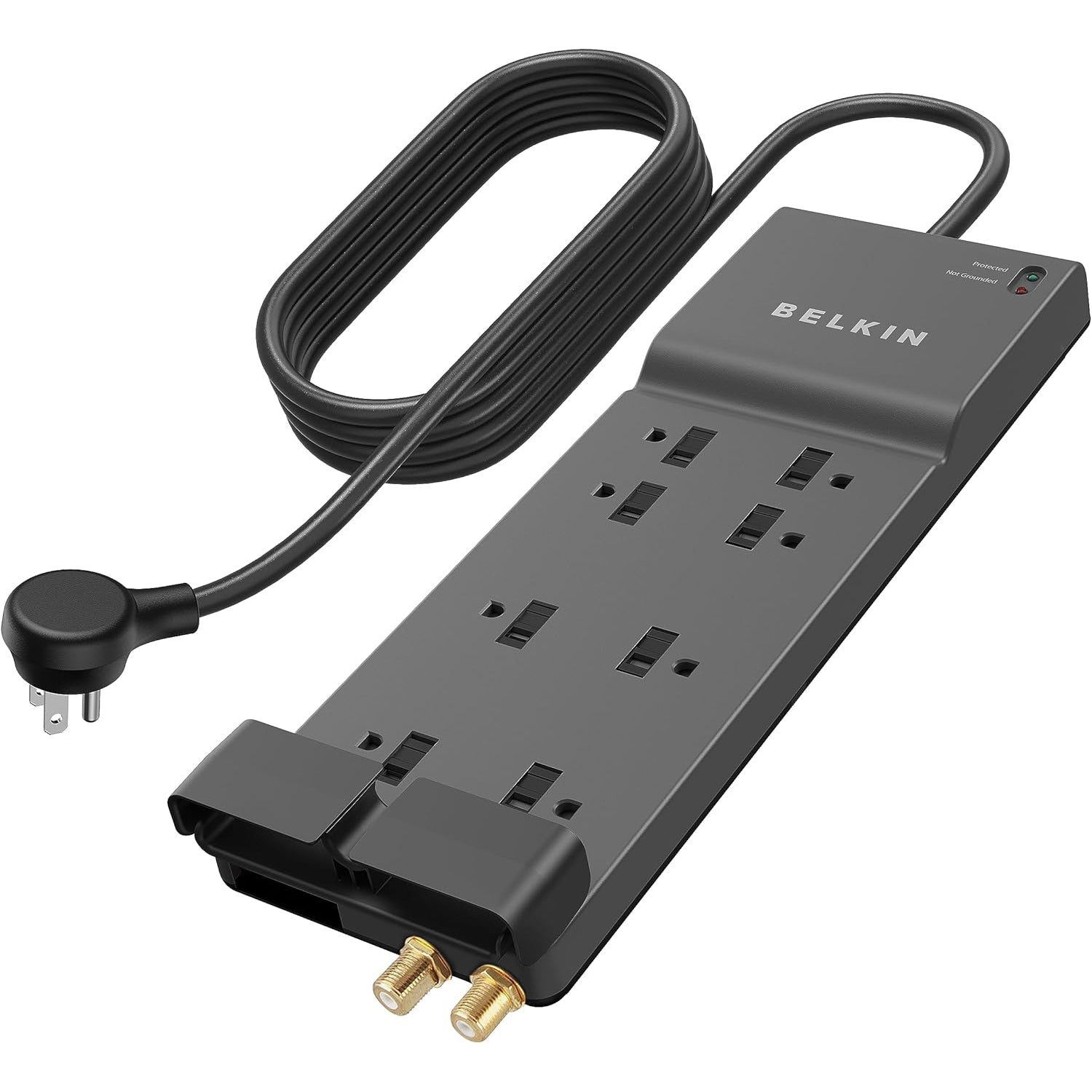 Belkin – Parasurtenseur à profil bas à 8 prises, protection de 3550 joules, cordon de 12 pi, noir