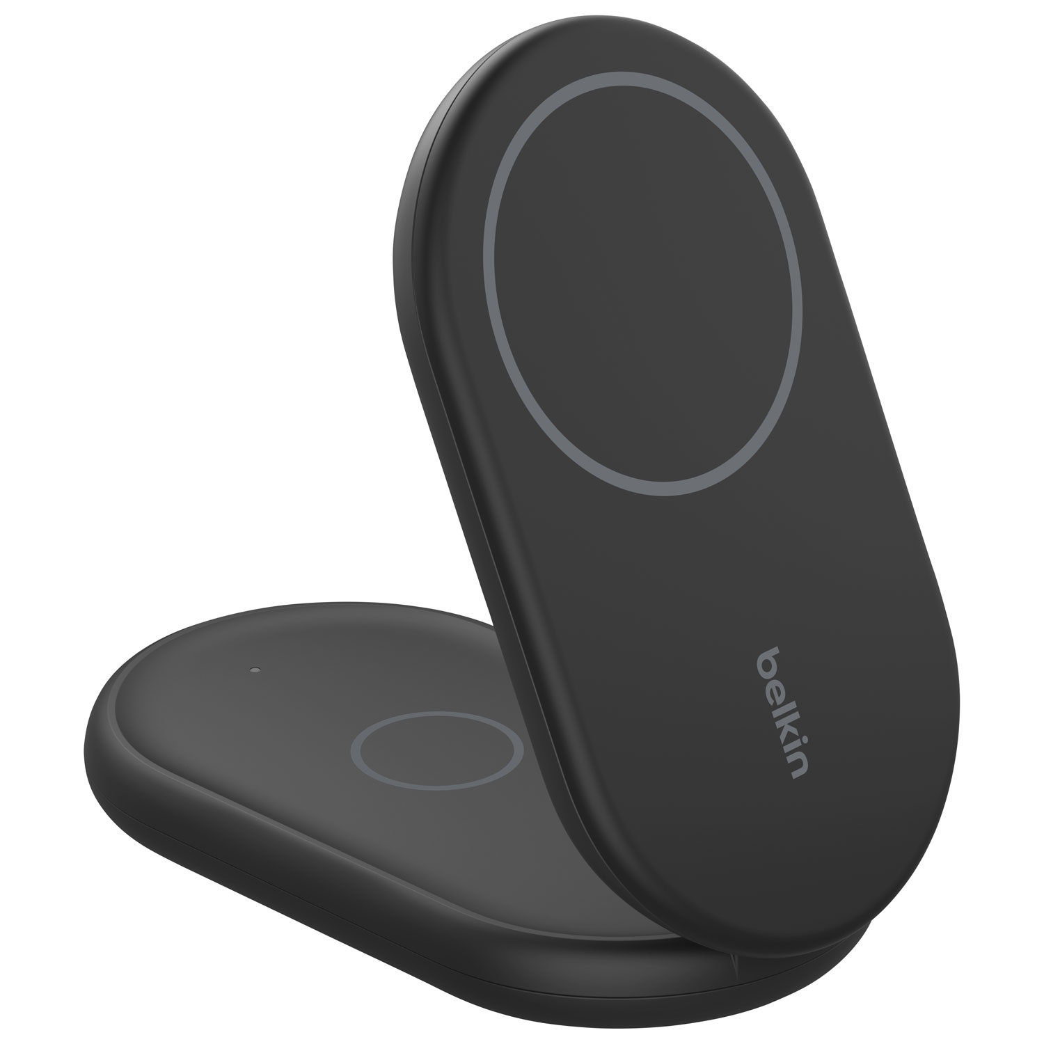 Support de chargement sans fil repliable 2-en-1 Qi2 de 15 W de Belkin - Noir