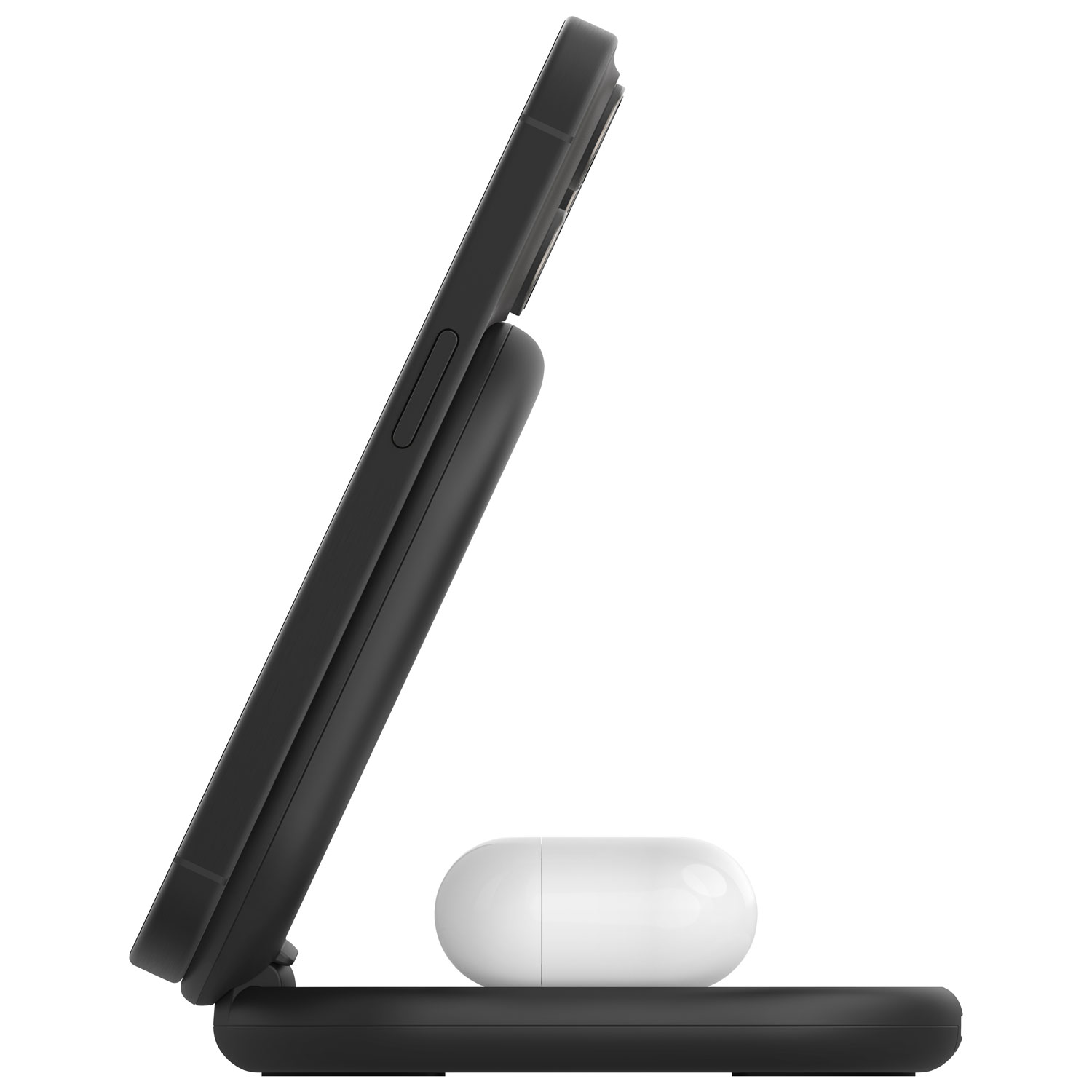 Support de chargement sans fil repliable 2-en-1 Qi2 de 15 W de Belkin - Noir