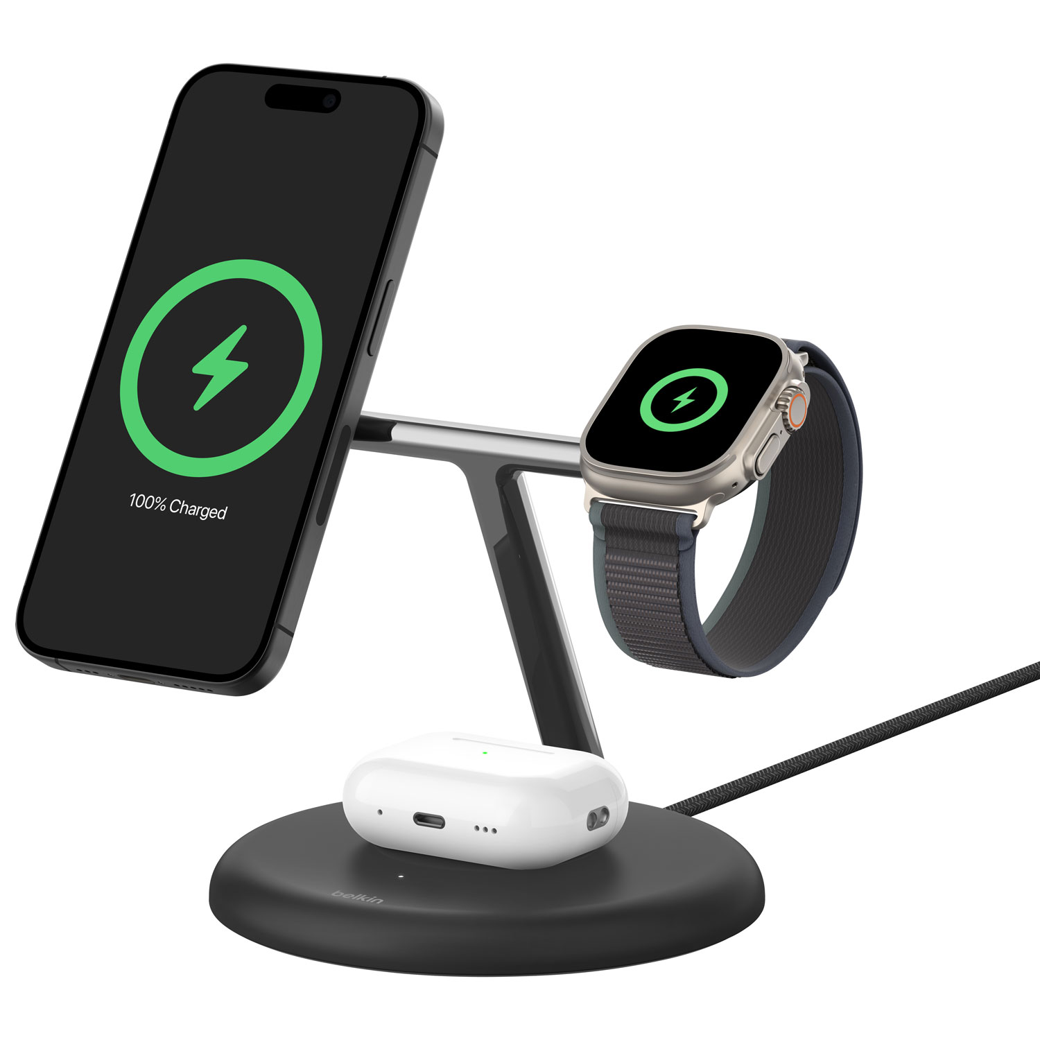 Belkin BOOST↑CHARGE PRO 3-in-1 Belkin BoostCharge Pro 3-in-1 15W Qi2 Wireless Magnetic