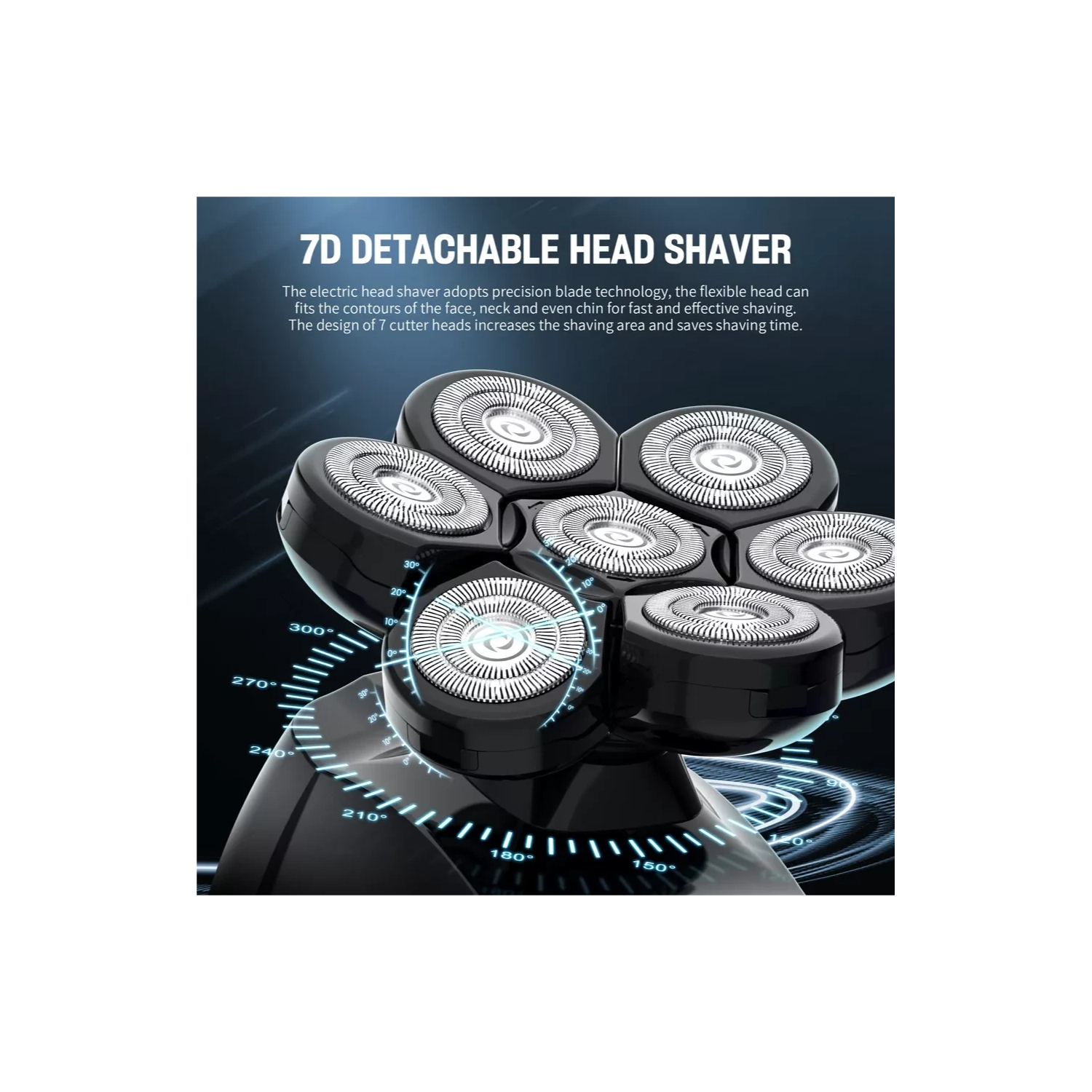 Tondeuse à barbe multifonctionnelle pour hommes rasoir électrique avec tondeuse pour poils de nez Trousse de toilette étanche pour hommes - Argenté