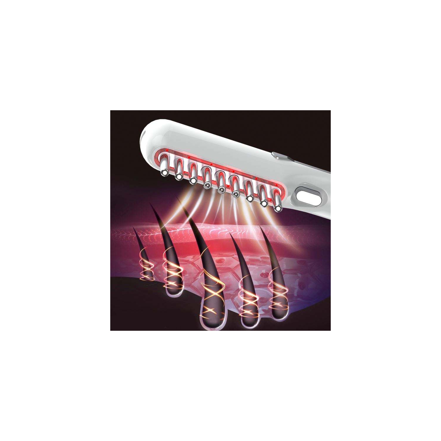 Peigne de croissance pour les cheveux Red Light, peigne anti-perte de cheveux pour les mollets, peigne de massage pour le cuir chevelu, brosse de