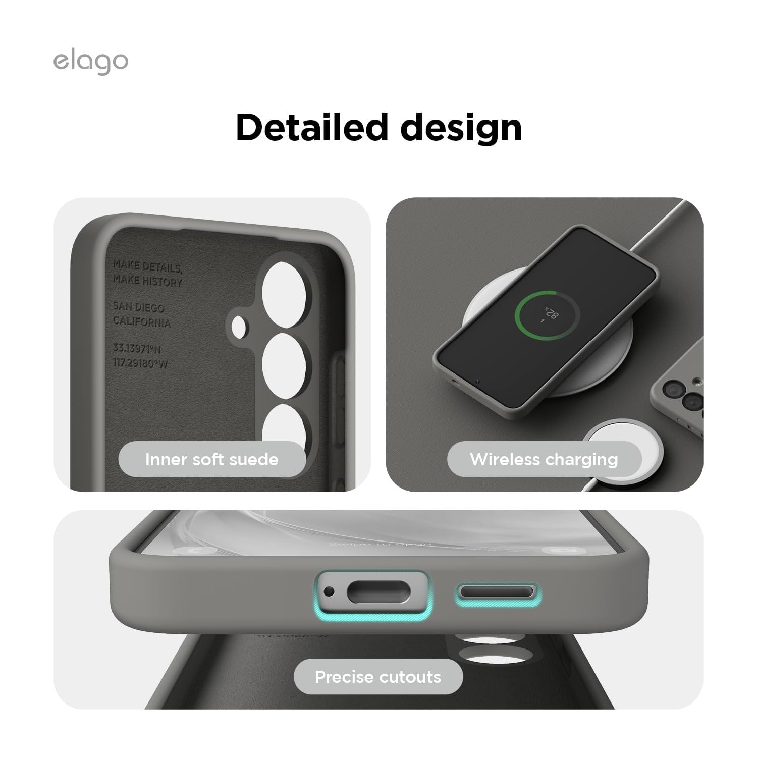 elago Compatible with Samsung Galaxy S25 Plus Case, Liquid Silicone Case, Shockproof, Slim Phone Case, Anti-Scratch Soft Microfiber Lining, 6.7 inch