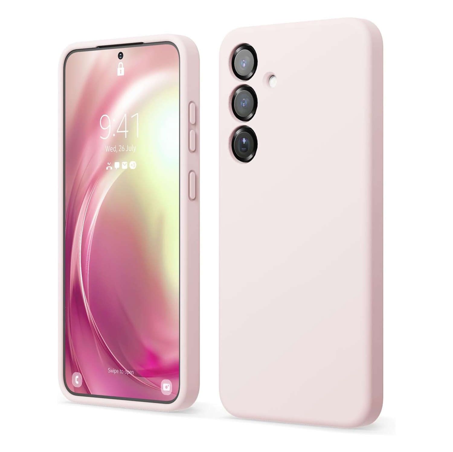 Elago Compatible avec Samsung Galaxy S25 Plus, étui en silicone liquide, antichoc, étui mince pour téléphone, doublure douce en microfibre