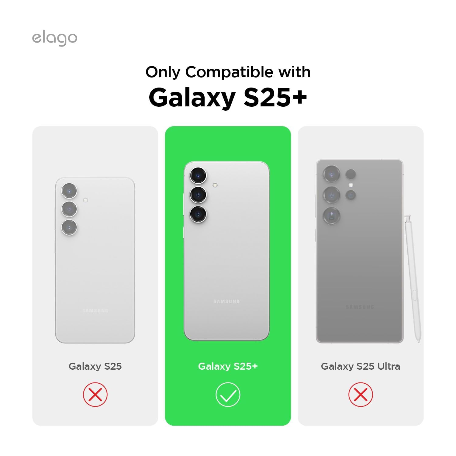 Elago Compatible avec Samsung Galaxy S25 Plus, étui en silicone liquide, antichoc, étui mince pour téléphone, doublure douce en microfibre