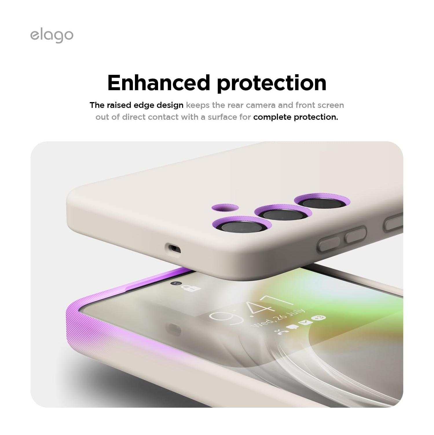 Elago Compatible avec Samsung Galaxy S25 Plus, étui en silicone liquide, antichoc, étui mince pour téléphone, doublure douce en microfibre