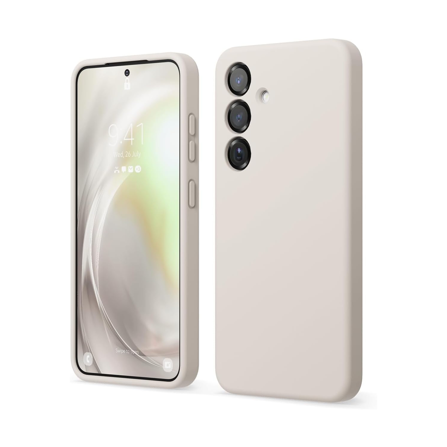 Elago compatible avec Samsung Galaxy S25, étui en silicone liquide, antichoc, étui mince pour téléphone, doublure douce en microfibre antirayure,