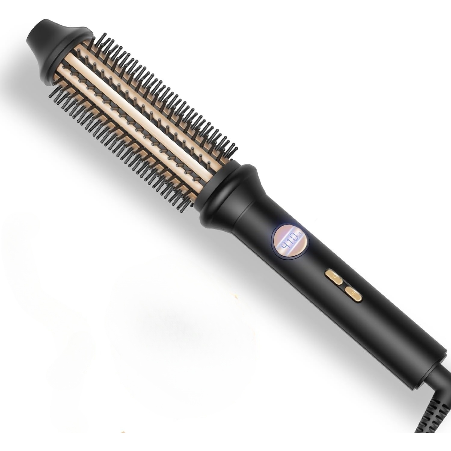 Thermal Brush Heated Round Brush for Blowout Look,Hot Hair Curling Iron Brush with 10 Temp Setting,Fast Heated,Thermal Round Brush for All Hair