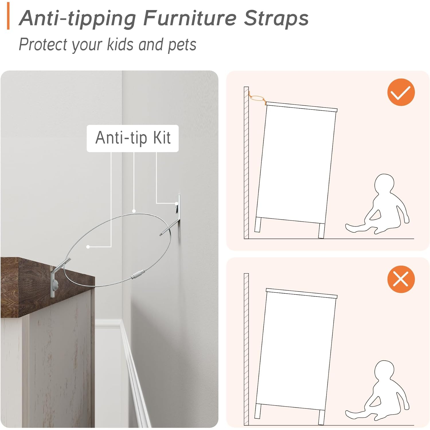 Commode à 9 tiroirs WAMPAT pour chambre à coucher, commode de style champêtre, commode moderne en bois avec grand organisateur de rangement pour