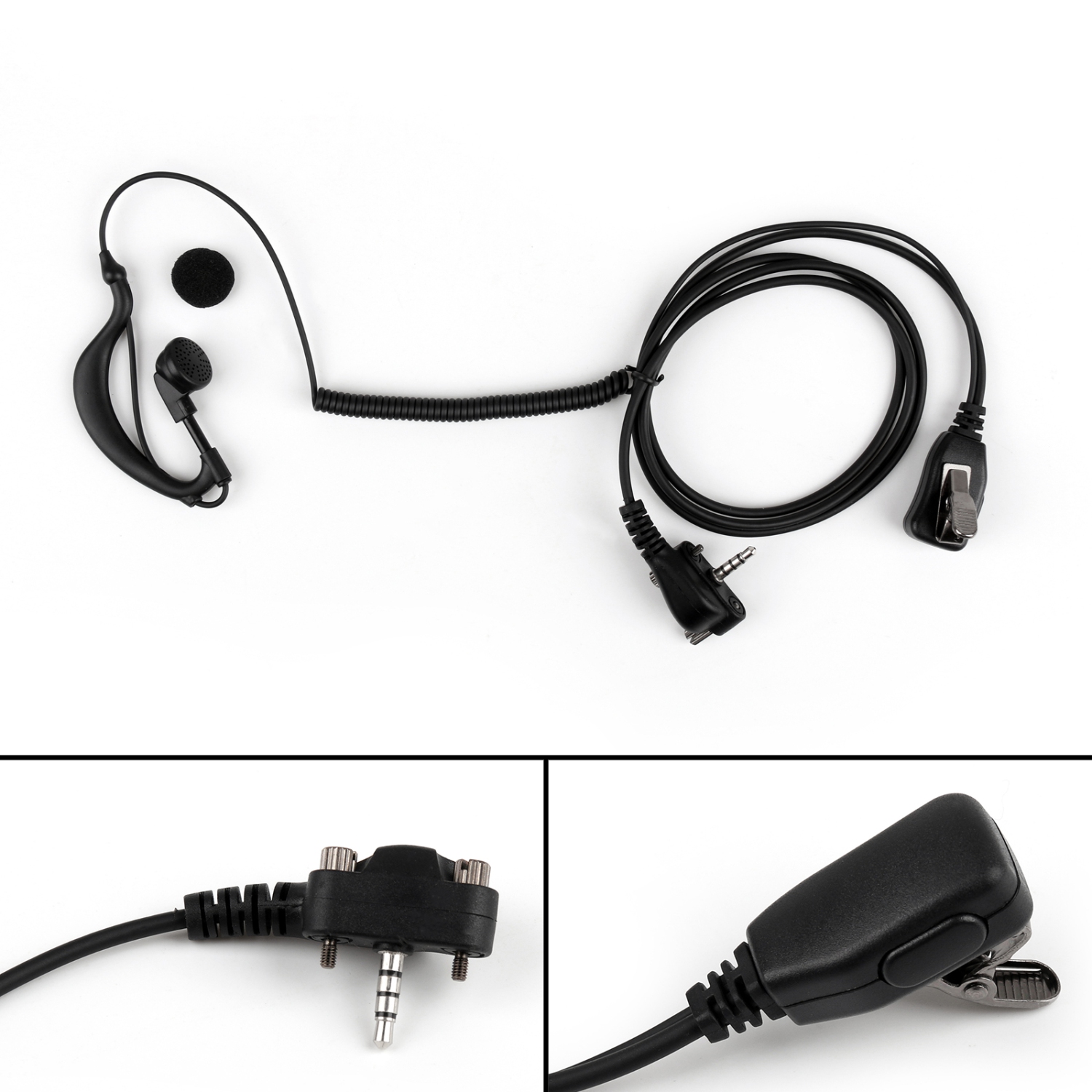 1Pc 3.5mm G-shape Curve Earpiece Headset PTT For Vertex VX231 VX261 VX264 VX351