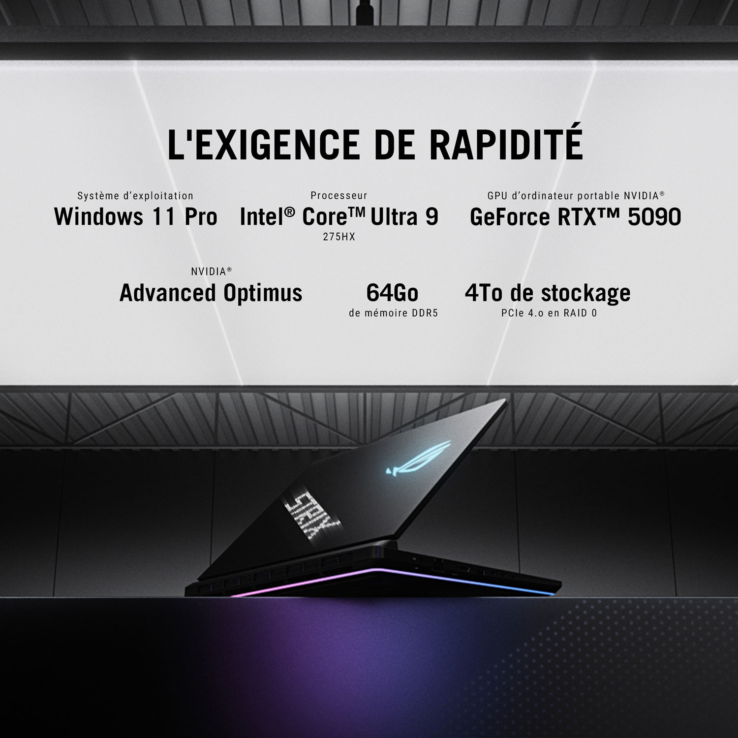 Portable jeu 16 po ROG Strix SCAR d'ASUS - Noir