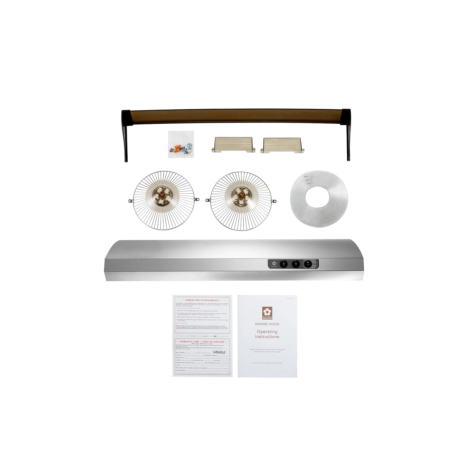 Sakura R747II 30" Under Cabinet Range Hood Stainless Steel