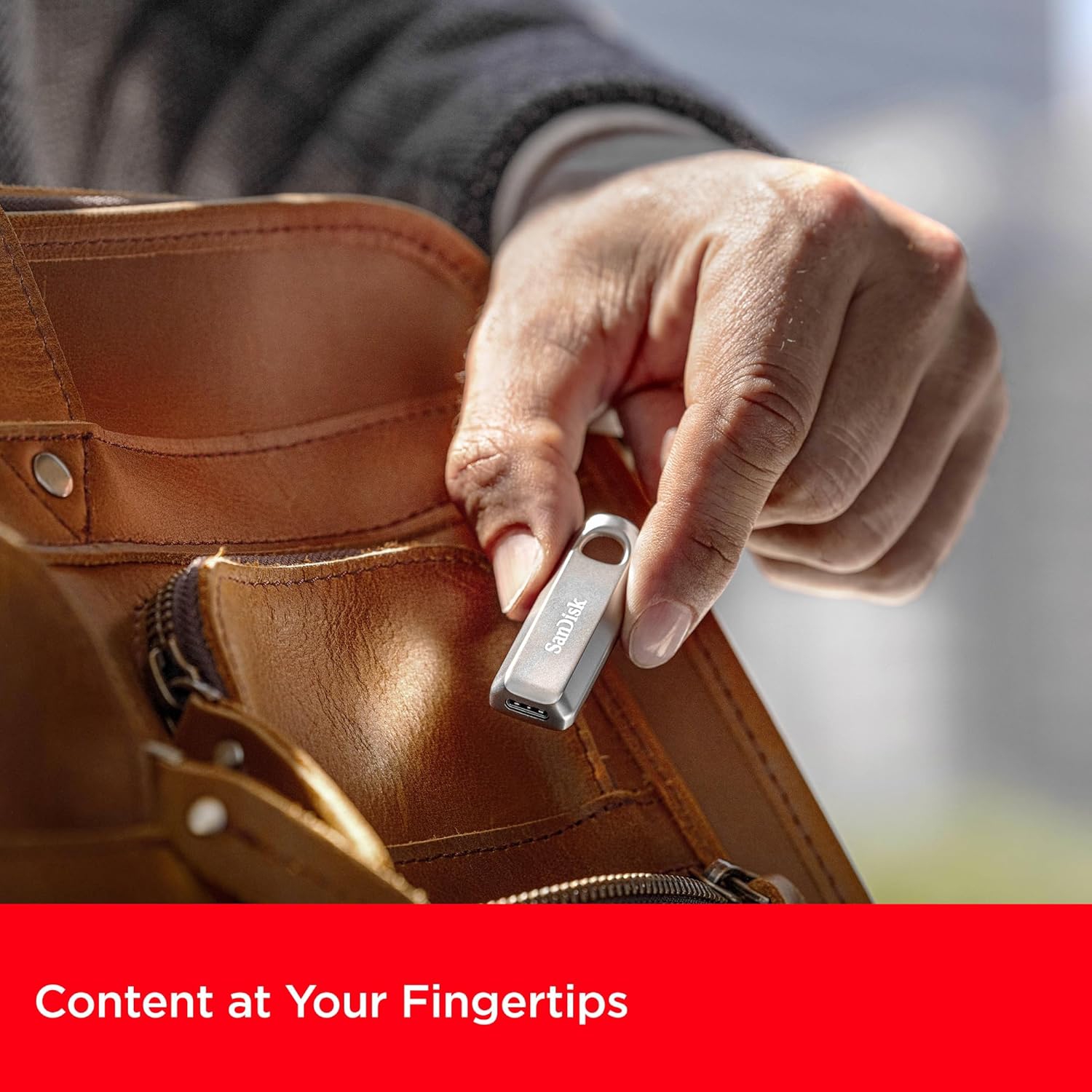 SanDisk 256GB Ultra Luxe USB Type-C Flash Drive - Up to 400MB/s, USB 3.2 Gen 1, Premium Metal Design - SDCZ75-256G-G46