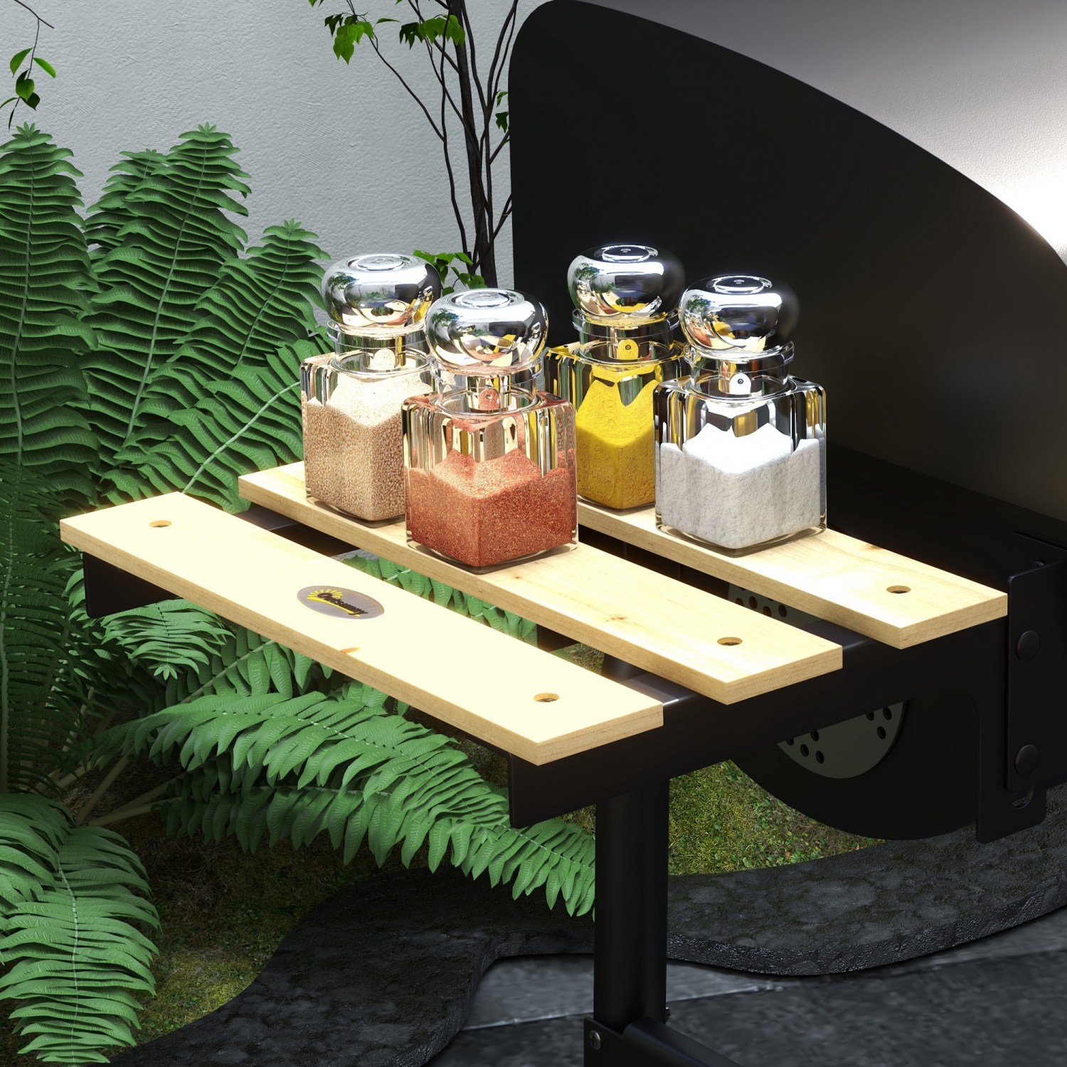 Barbecue au charbon Outsunny avec tablettes, fumoir portatif à roulettes pour barbecue, couvercle, thermomètre, cheminée pour cuisiner en plein air,