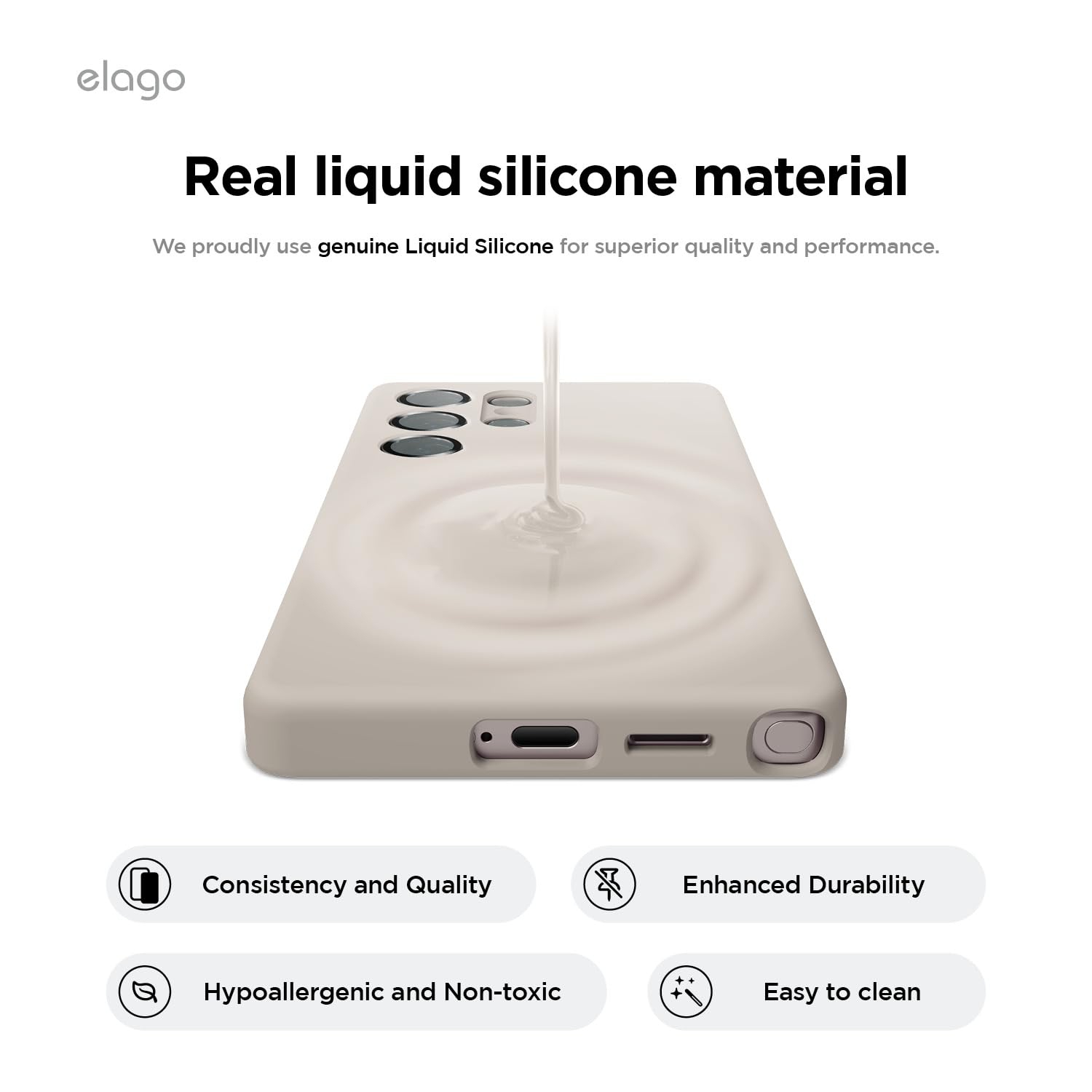 Elago compatible avec Samsung Galaxy S25 Ultra étui, étui magnétique en silicone, pour accessoires MagSafe, couverture de protection, antichoc,