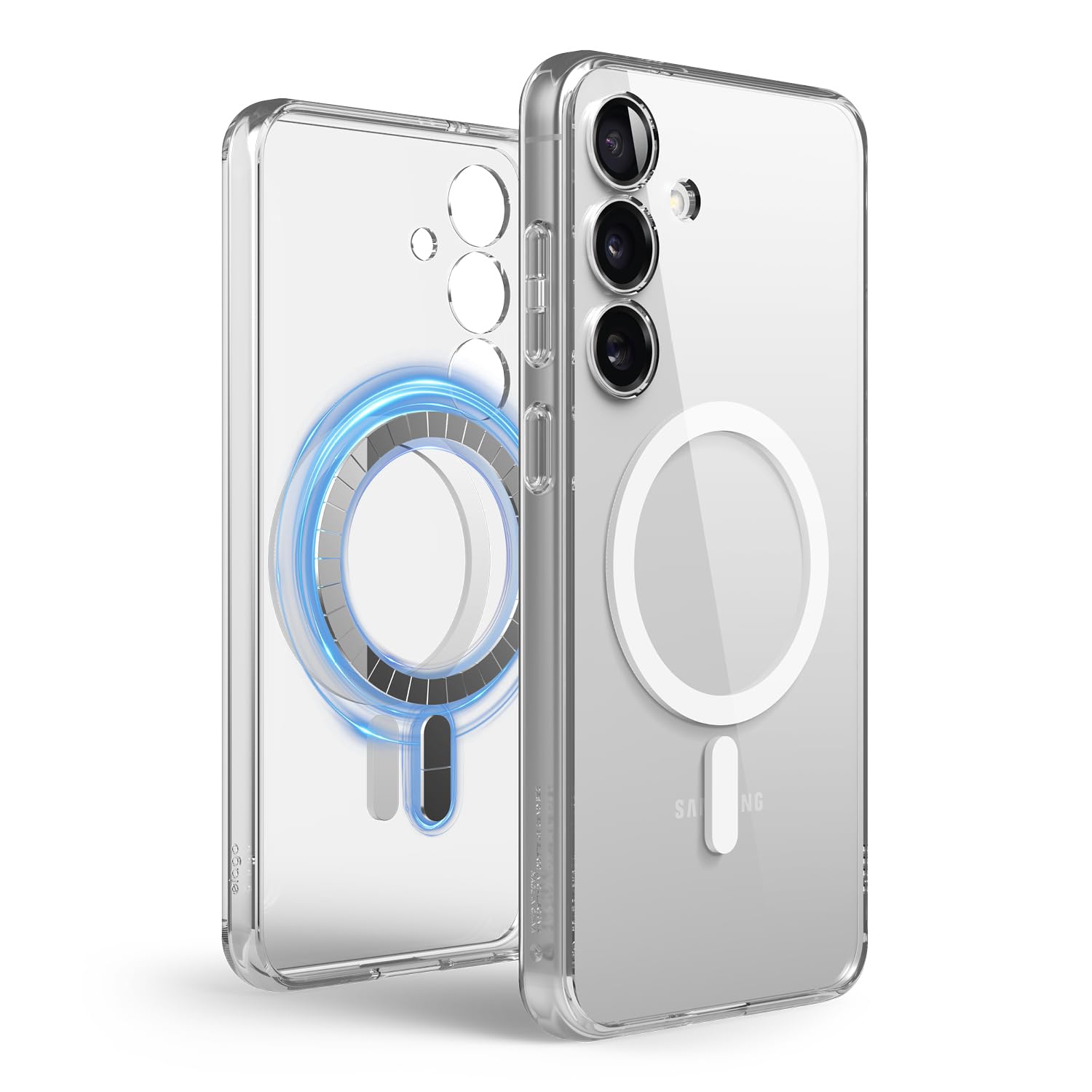 elago Compatible with Samsung Galaxy S25 Case - Magnetic Hybrid Clear Case, Precise Camera Cutouts, Strong Magnetism, Protective Cover, Shockproof