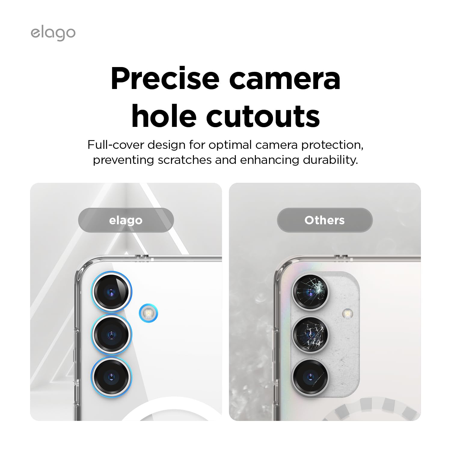 elago Compatible with Samsung Galaxy S25 Case - Magnetic Hybrid Clear Case, Precise Camera Cutouts, Strong Magnetism, Protective Cover, Shockproof