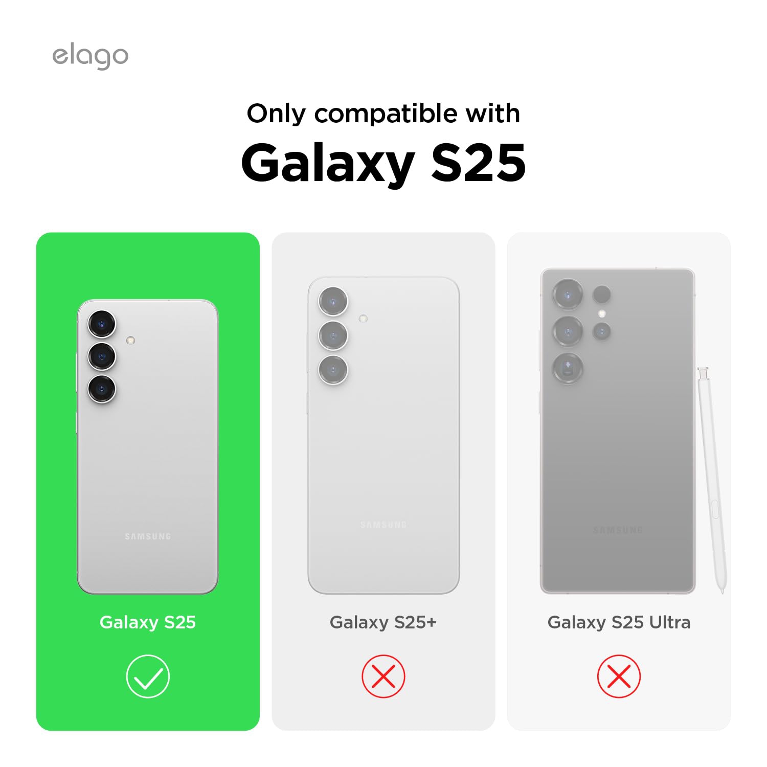 elago Compatible with Samsung Galaxy S25 Case - Magnetic Hybrid Clear Case, Precise Camera Cutouts, Strong Magnetism, Protective Cover, Shockproof