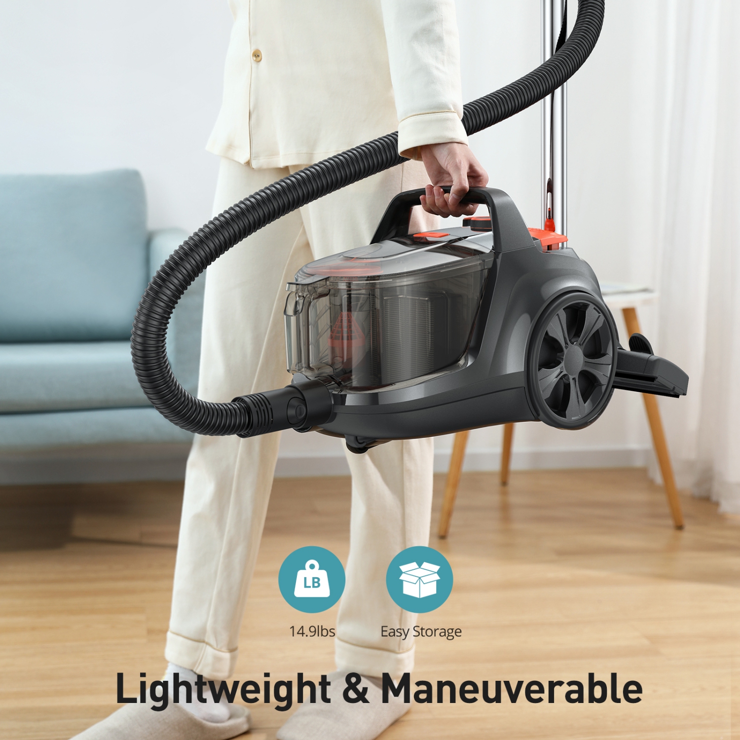 Aspirateur-traîneau d'Aspiron, aspirateur-traîneau léger sans sac