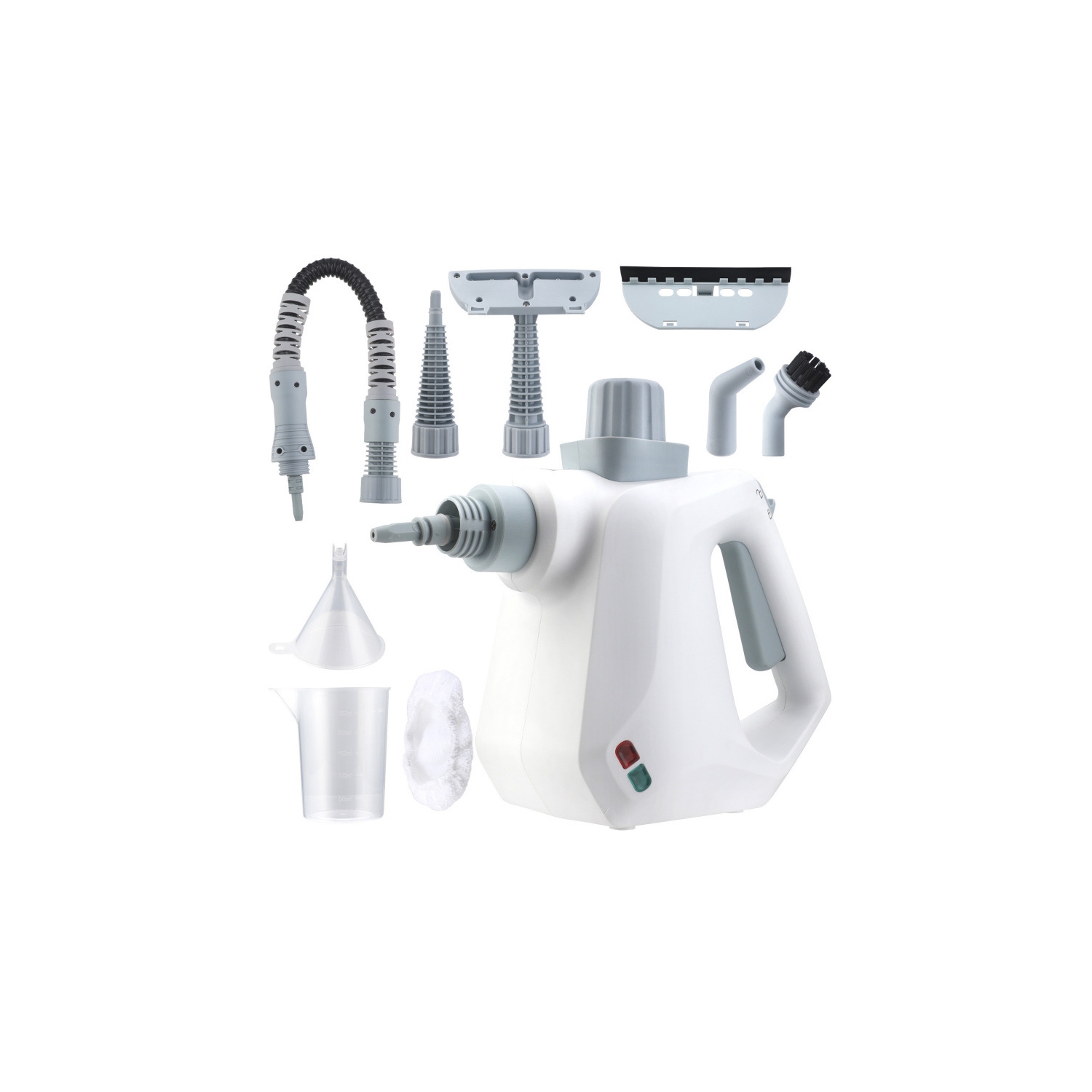 Handheld Steam Cleaner, Steamer for Cleaning with Safe Lock and 10 Accessory Kit for Cleaning Floor, Upholstery, Couch, Grout & Car -White