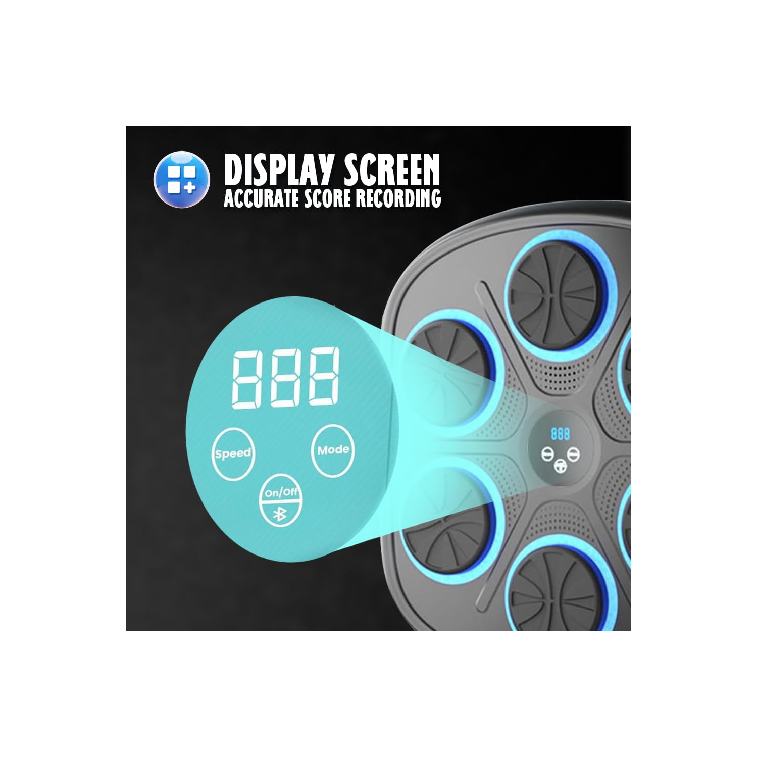 Boxe de musique intelligente, pour adultes et adolescents, machine d'entraînement avec support mural électronique LED, et gants de boxe haut de gamme