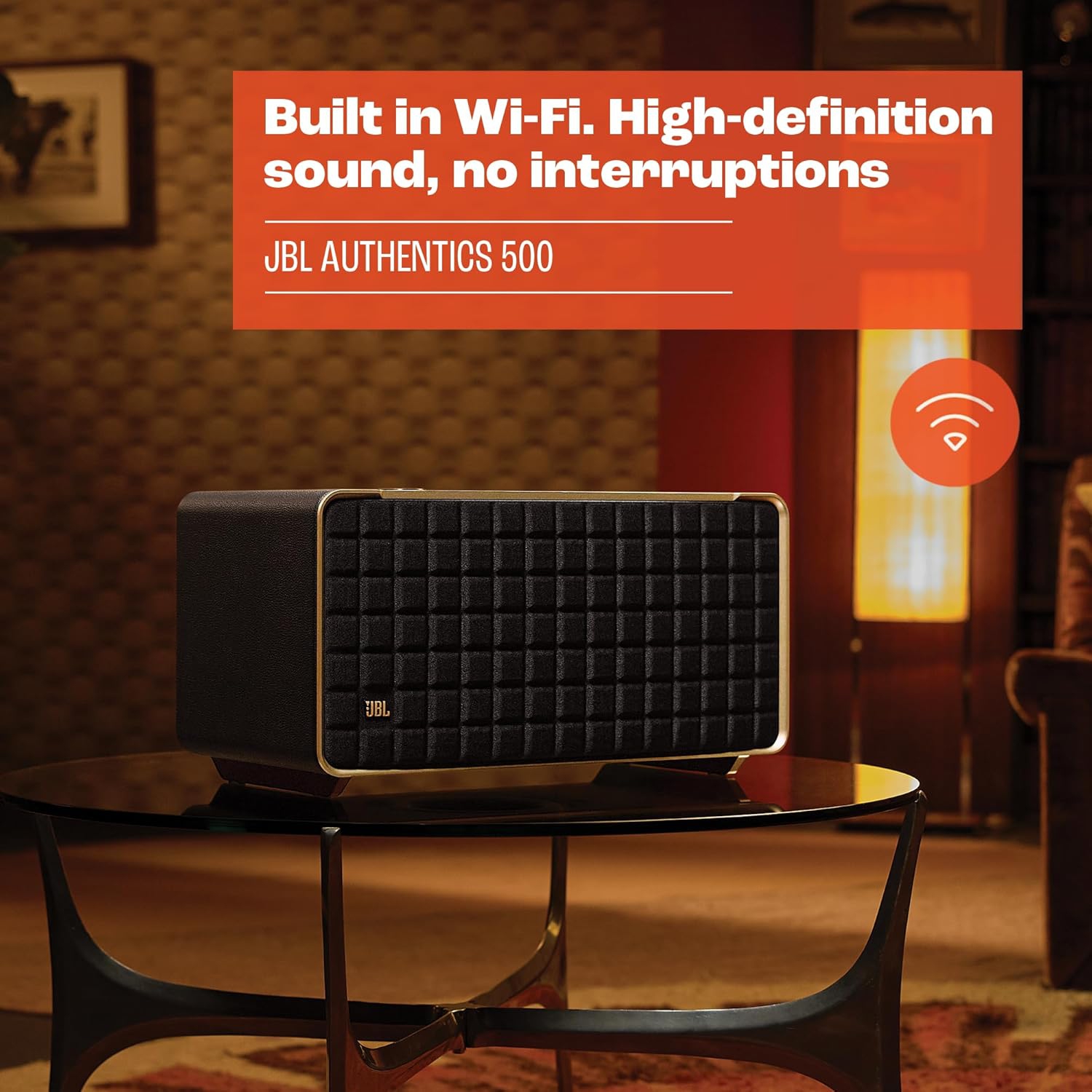 JBL Authentics 500 - Wireless Home Speaker- JBLAUTH500BLKAM - Open Box