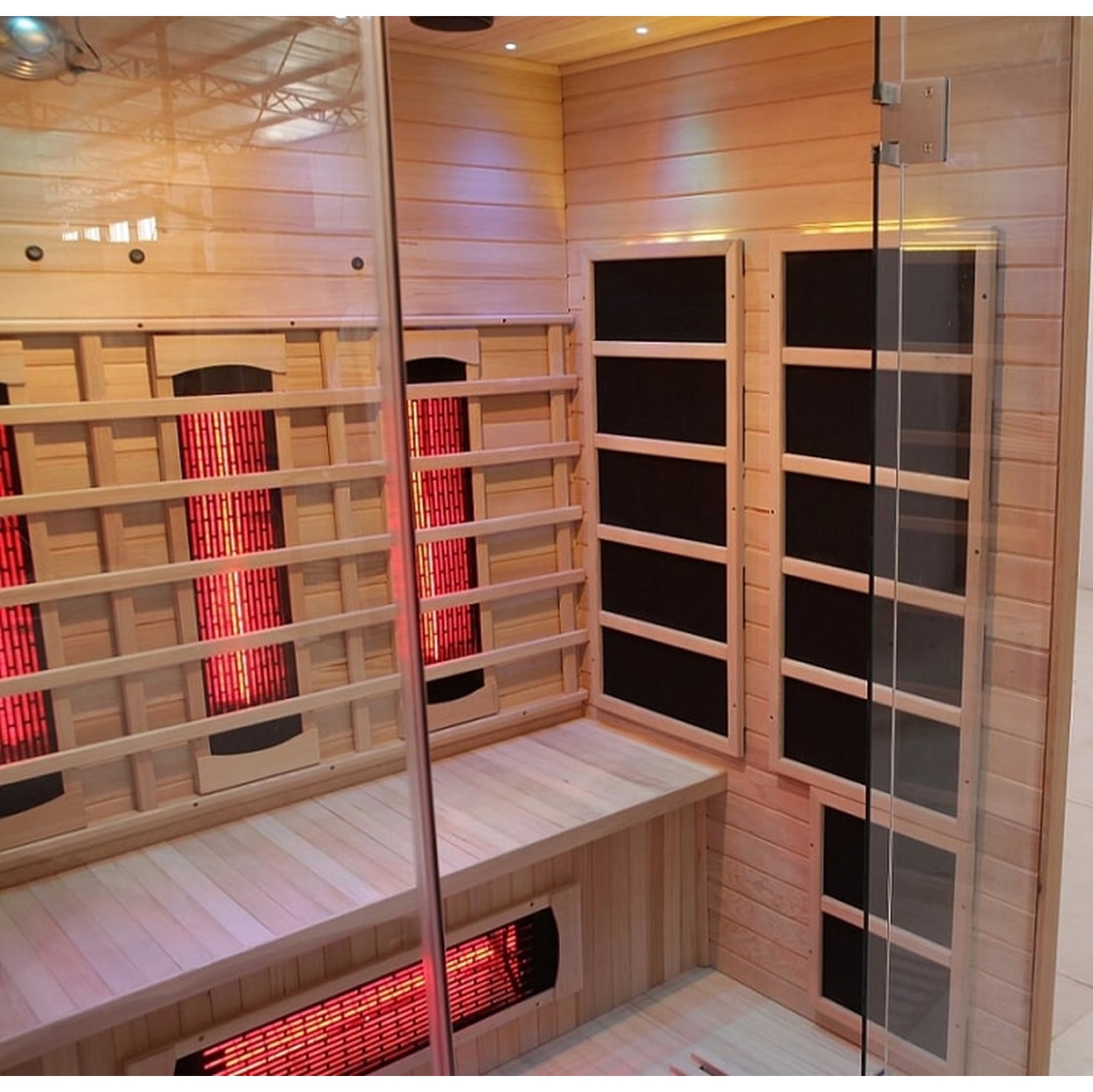 Blisspod, Venetian, Full Spectrum Indoor Premium Canadian Hemlock Ultra Low EMF Sauna, 11 Heaters & Chromotherapy– 3 Person