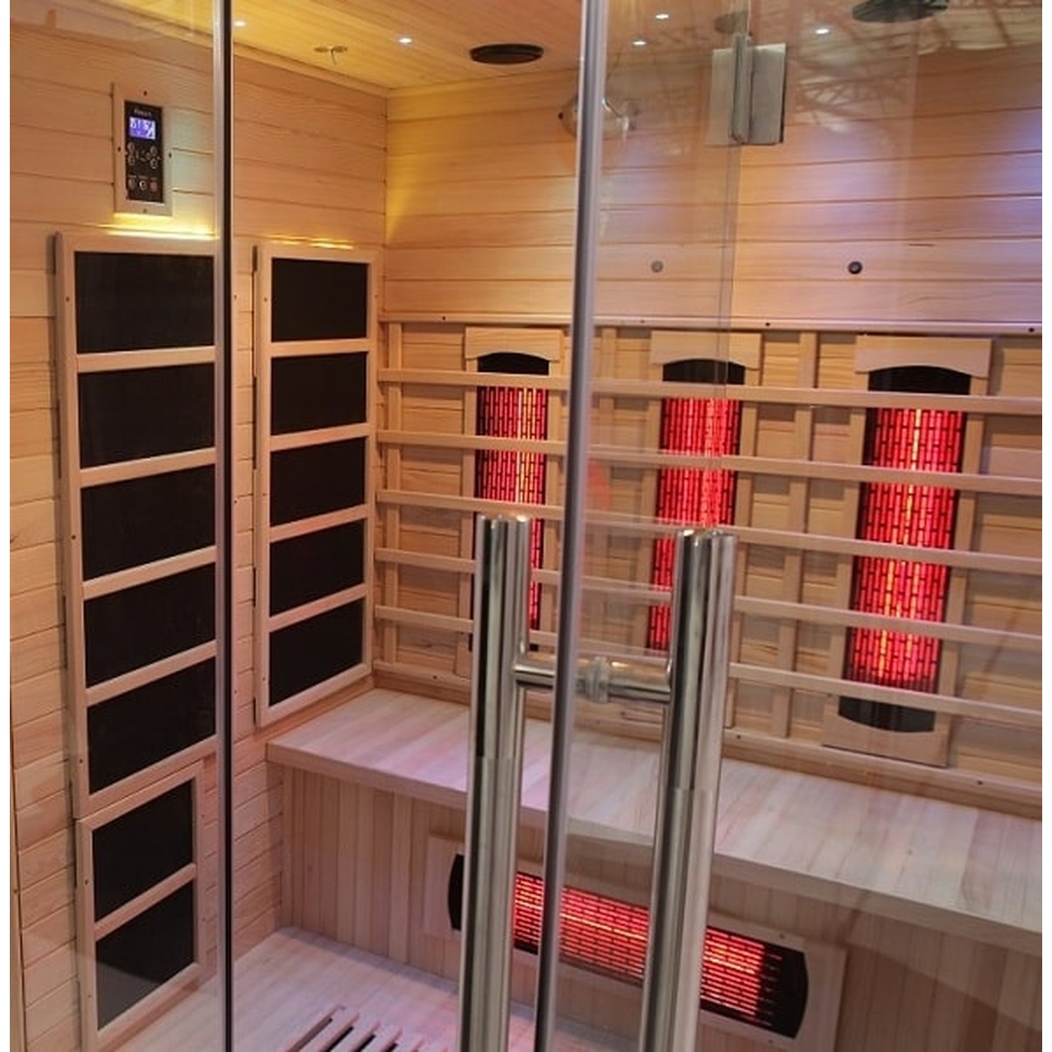 Blisspod, Venetian, Full Spectrum Indoor Premium Canadian Hemlock Ultra Low EMF Sauna, 11 Heaters & Chromotherapy– 3 Person