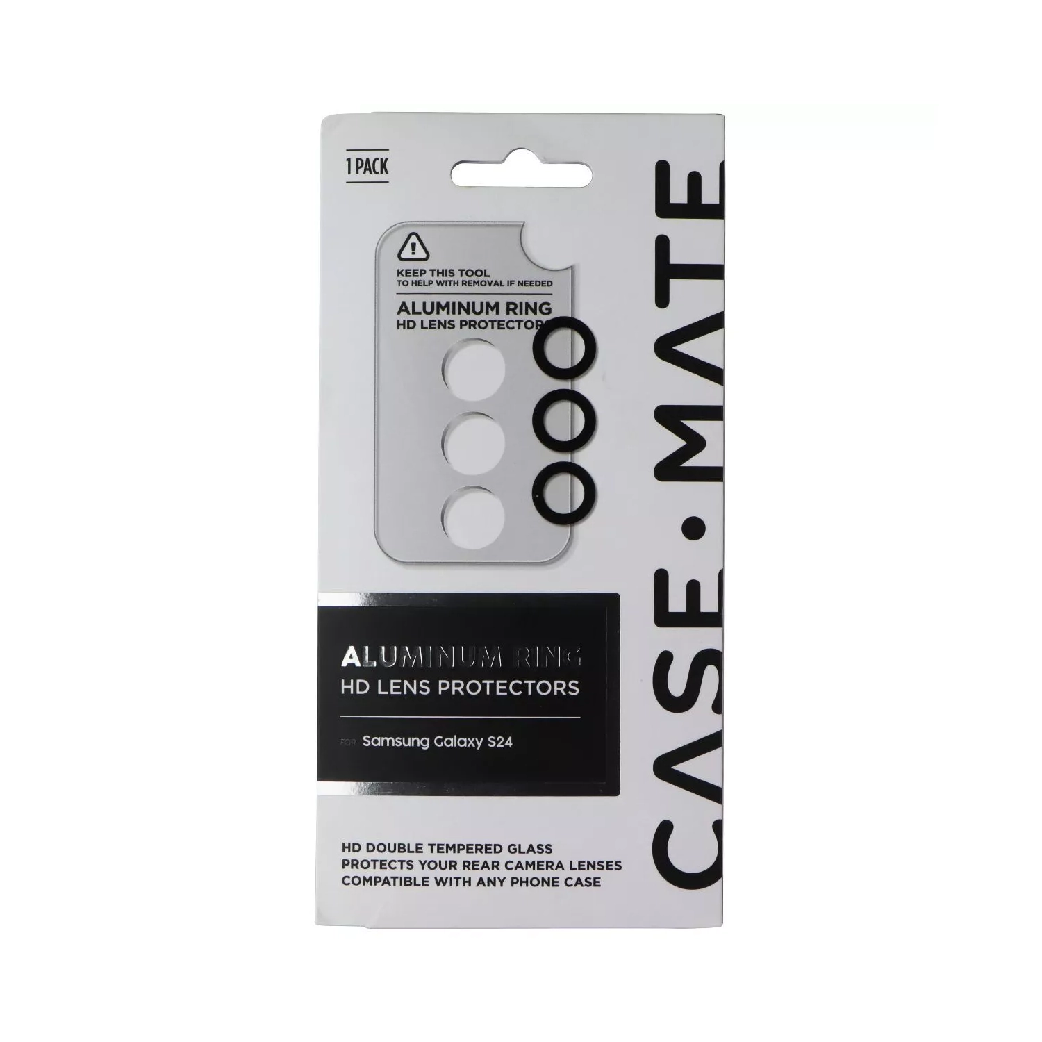 Protecteurs d'objectif HD à anneau en aluminium de Case-Mate pour Galaxy S24 de Samsung