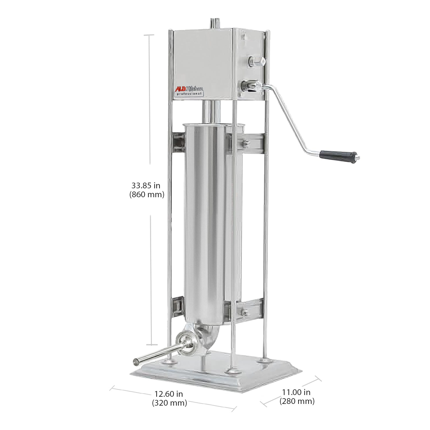 Poussoir à saucisses A-FV07S | Commande manuelle | 7&nbsp;L | Machine à saucisses verticale