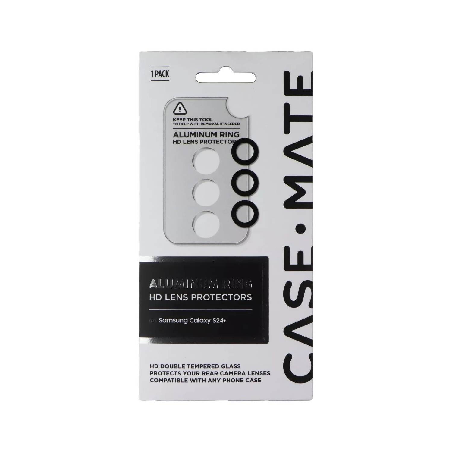 Protecteurs d'objectif à anneau en aluminium HD de Case-Mate pour Galaxy S24+ de Samsung