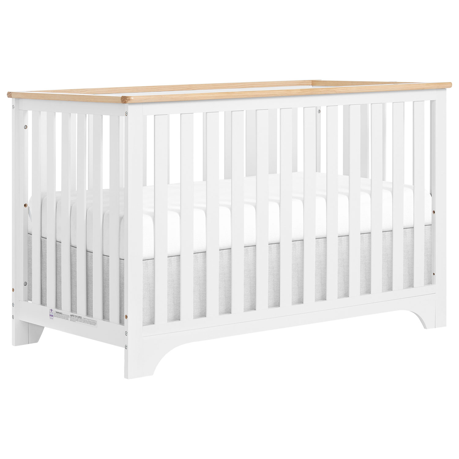 Lit de bébé transformable 5-en-1 avec table à langer Orion de Dream On Me - Blanc