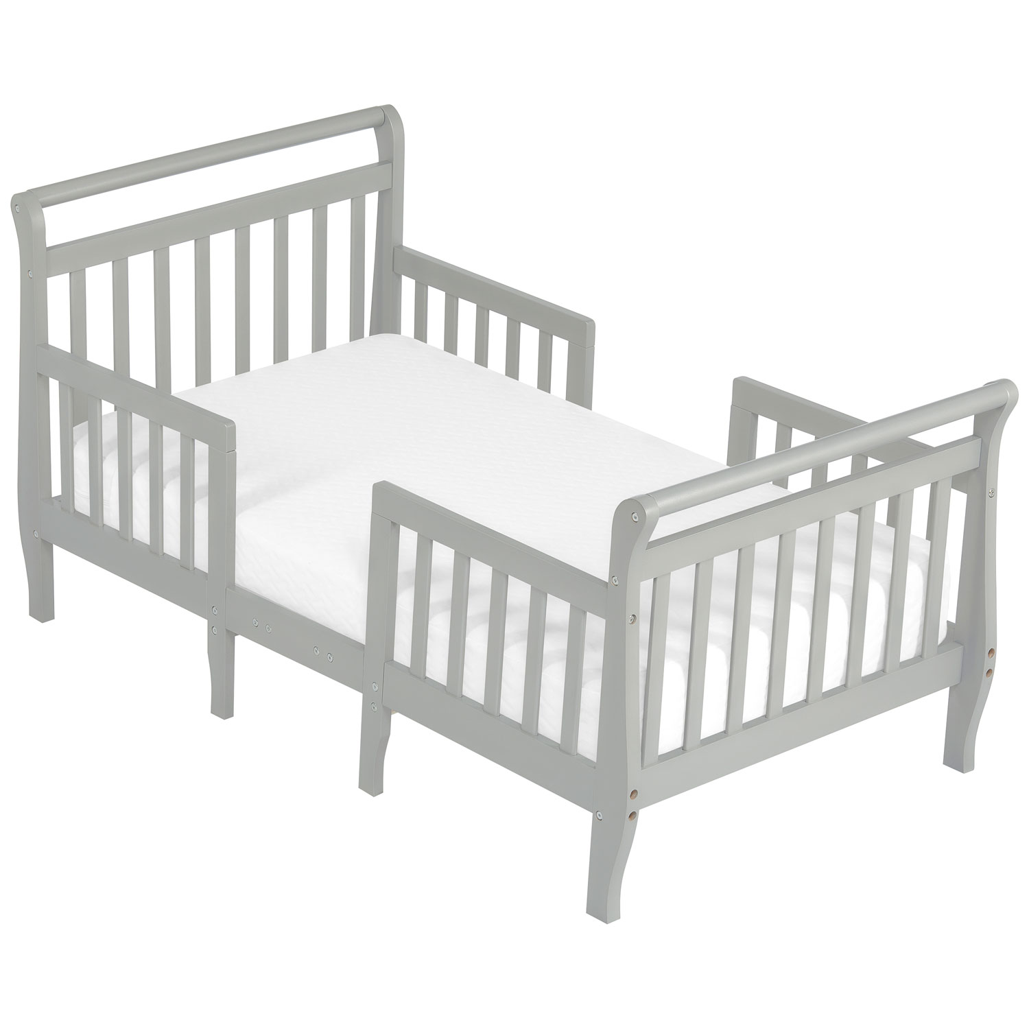 Lit d'enfant transformable 3-en-1 Emma de Dream On Me - Jeune enfant - Gris acier