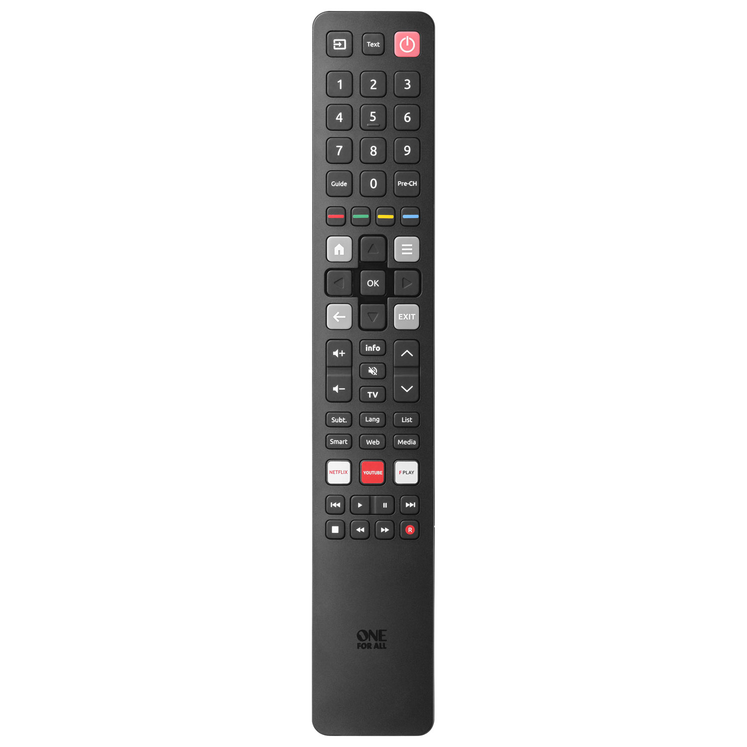 One For All TCL TV Replacement Remote Control - Black