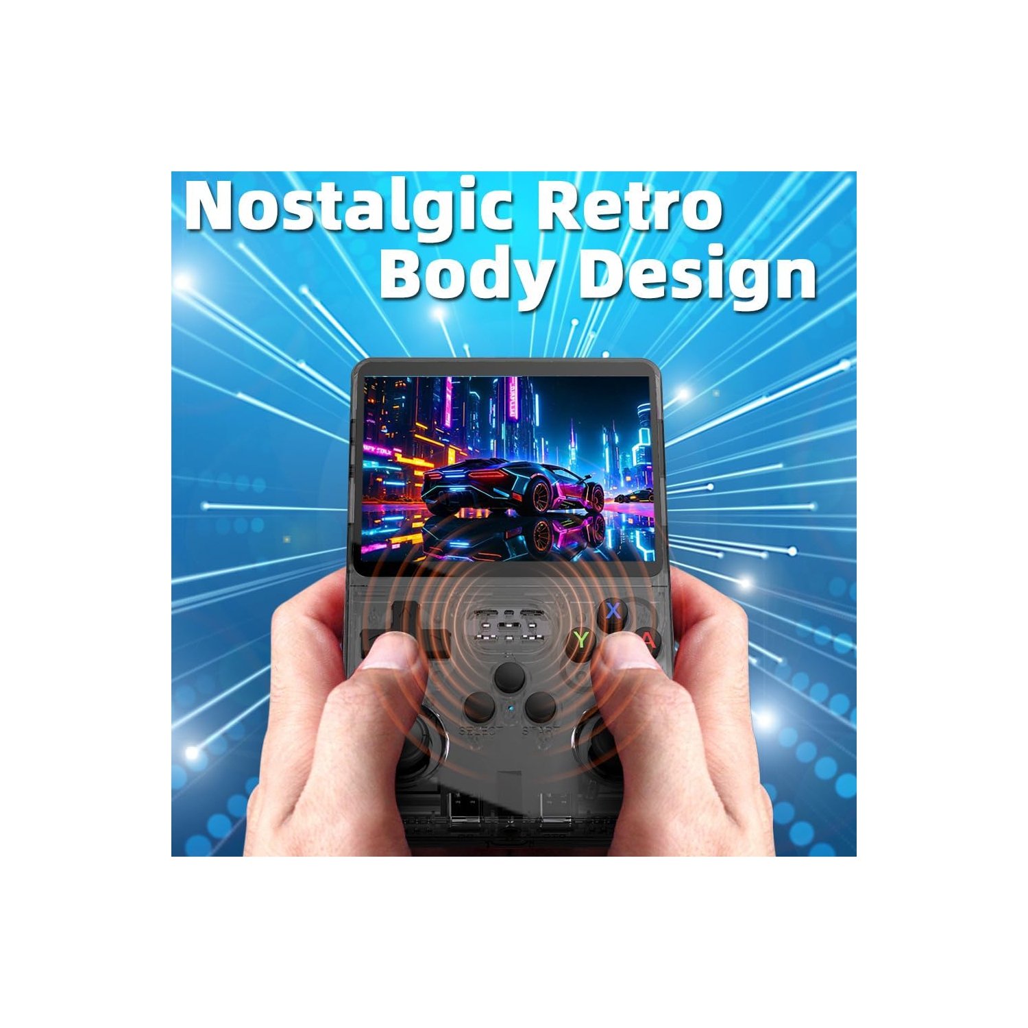 Console de jeu portative R36S 3.5&nbsp;po 128&nbsp;Go