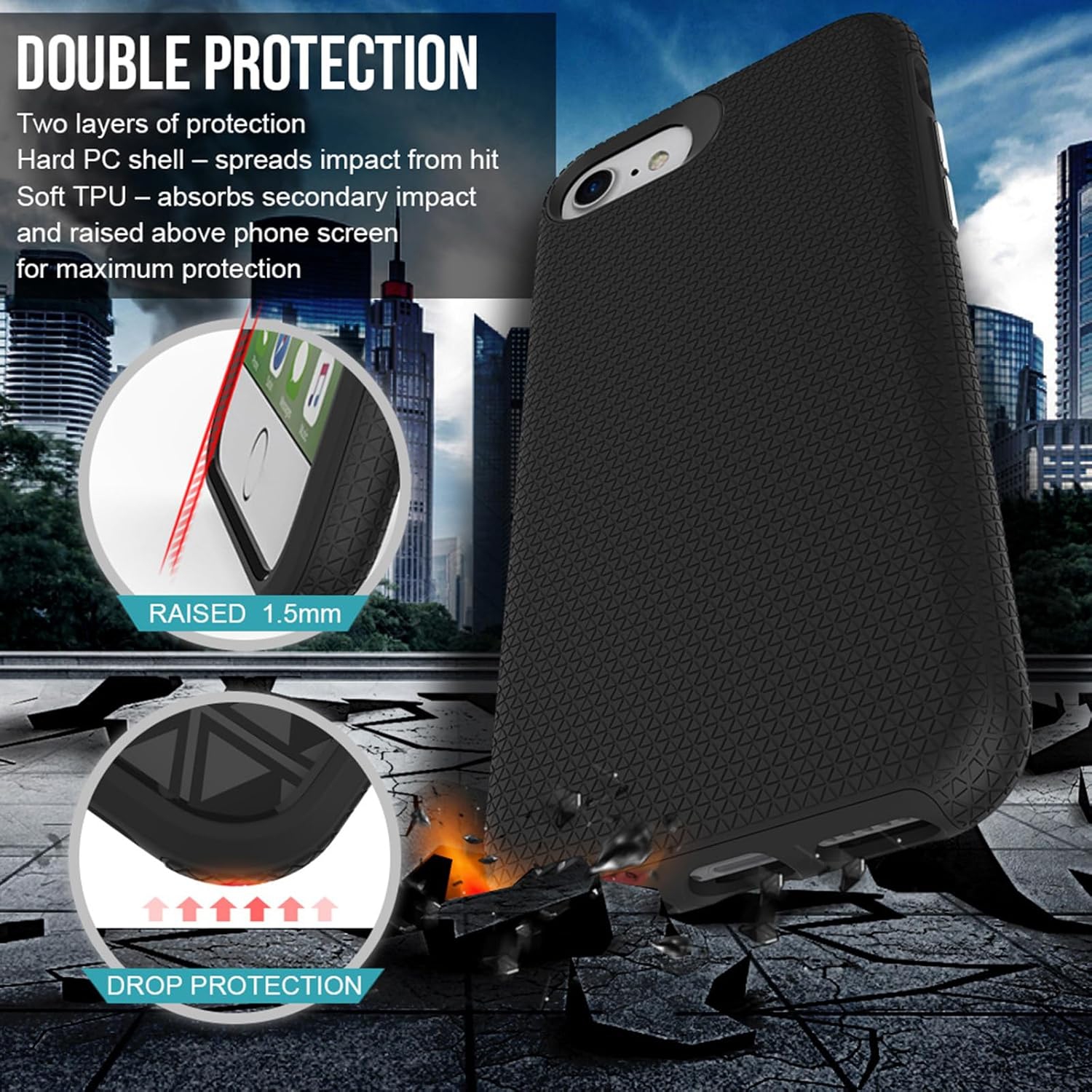 [CS] Étui rigide ajusté mince résistant aux égratignures pour iPhone 16e, rose doré