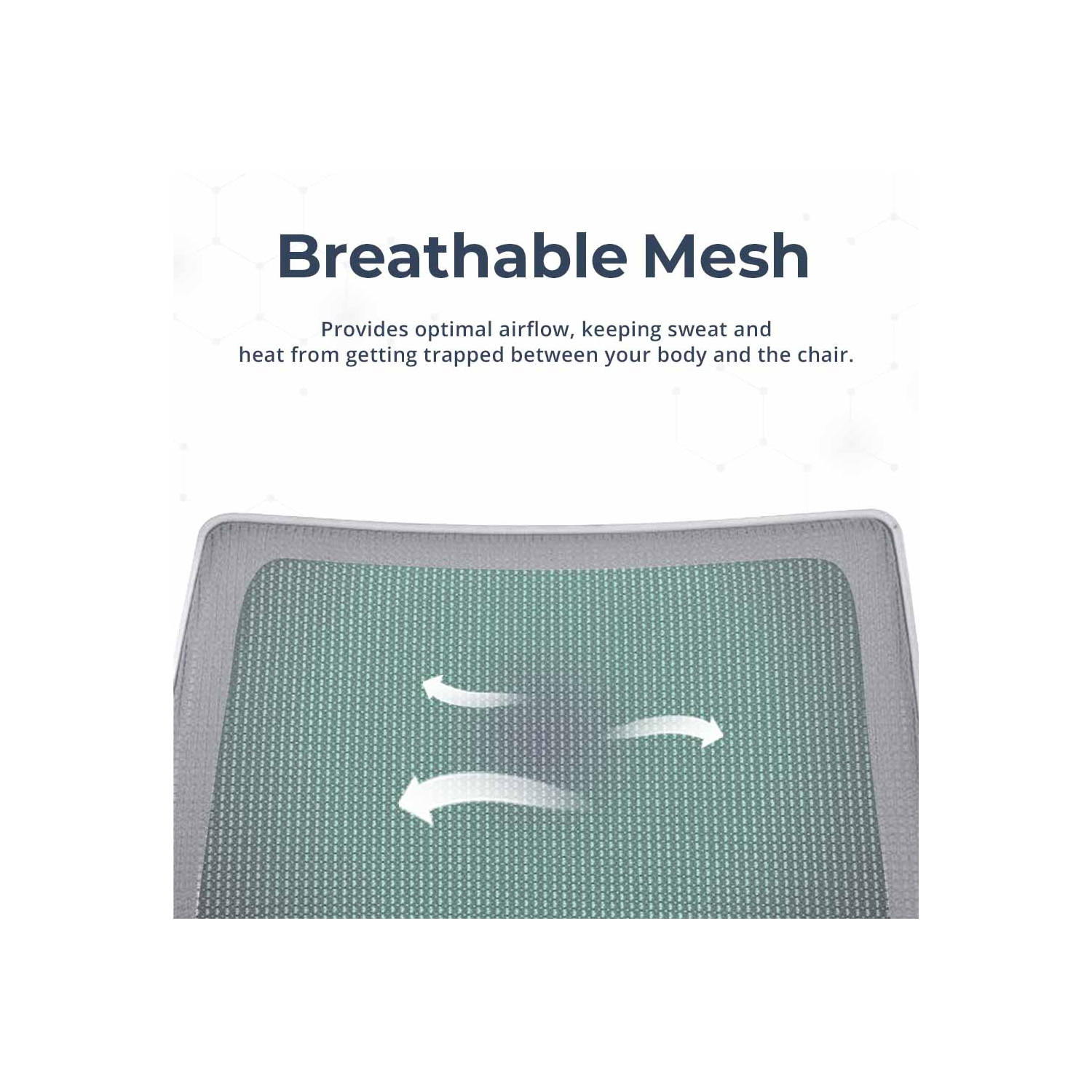 MotionGrey AeroMesh Ergonomic Office Chair-Comfy Airy Mesh Back Support with Adjustable Armrests-White Desk Computer Chairs Perfect for Home Gaming