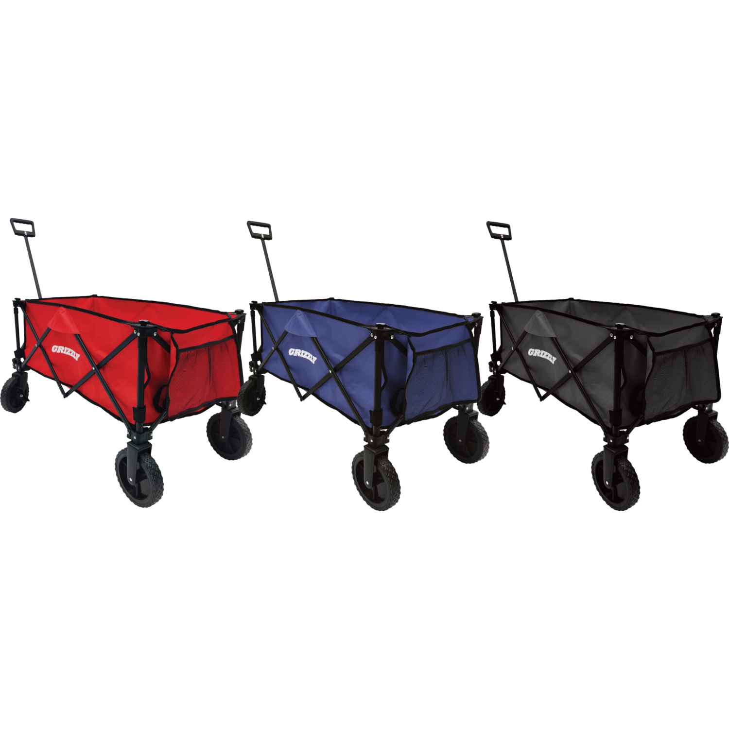 Grizzly Outdoors Camping/Outdoor Activities/Home & Garden – Folding Cart 127L – 176LB Capacity – 3 Colors to Choose from – Red