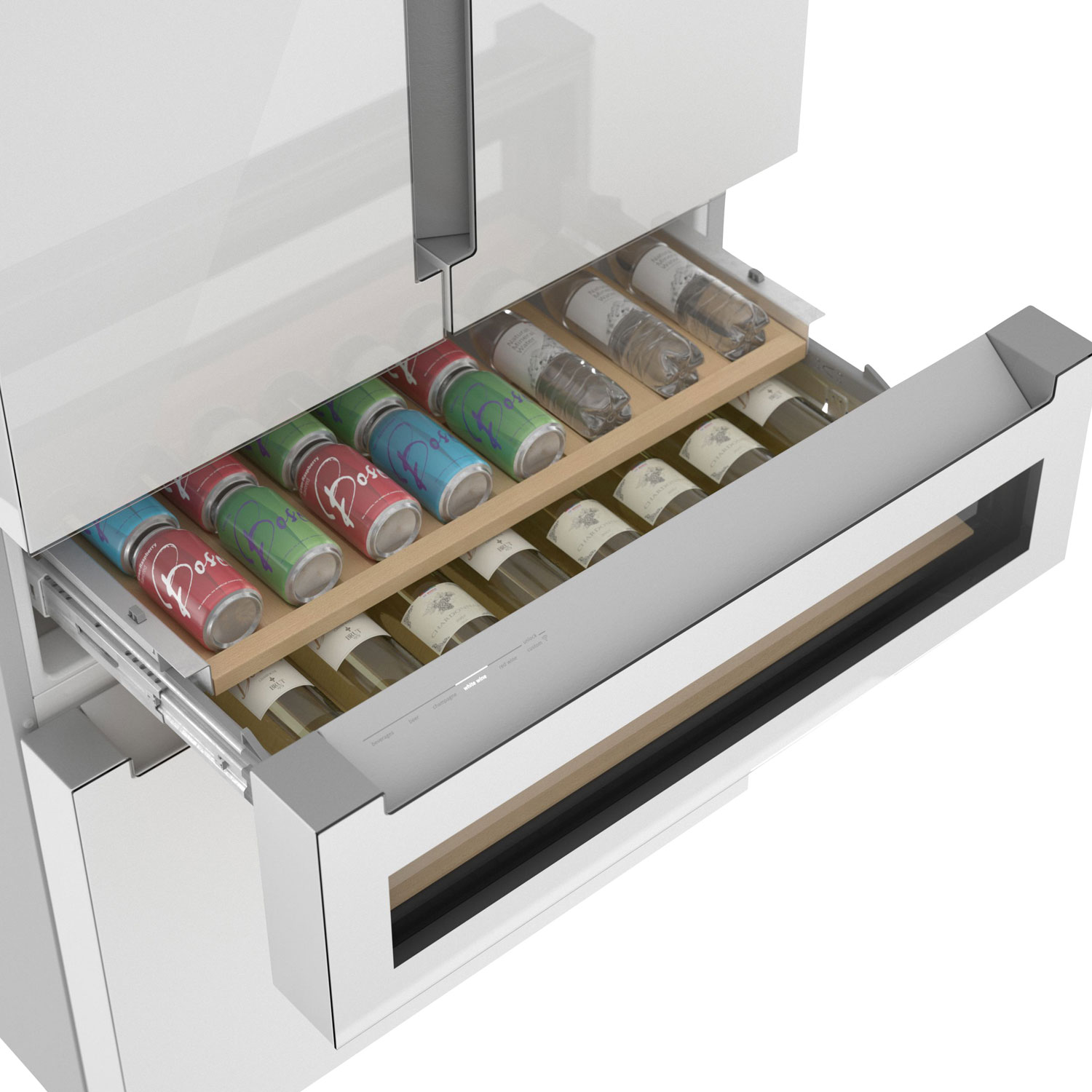 Bosch 36" 14.5 Cu. Ft. French Door Refrigerator with Water & Ice Dispenser - White