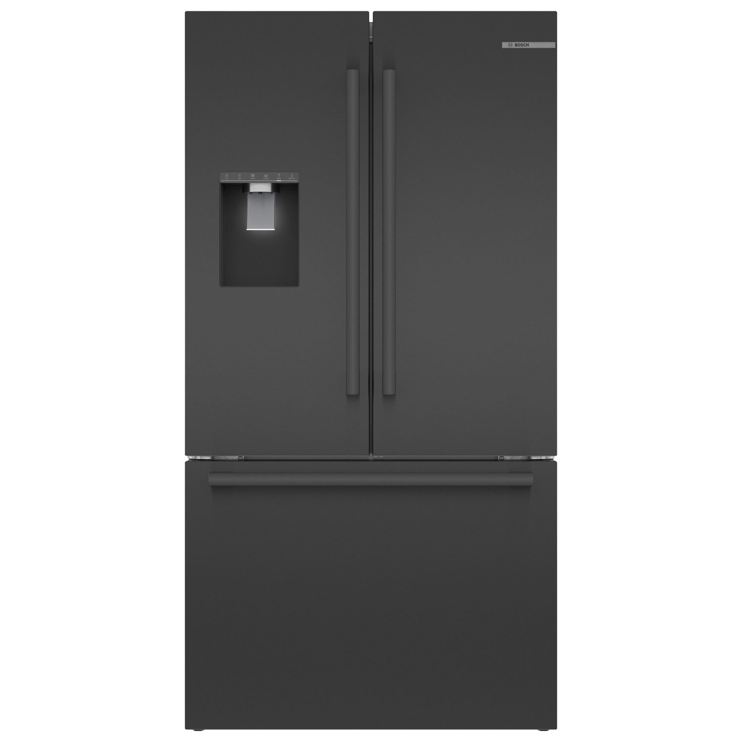 Bosch 36" 22 Cu. Ft. French Door Refrigerator with Water & Ice Dispenser - Black
