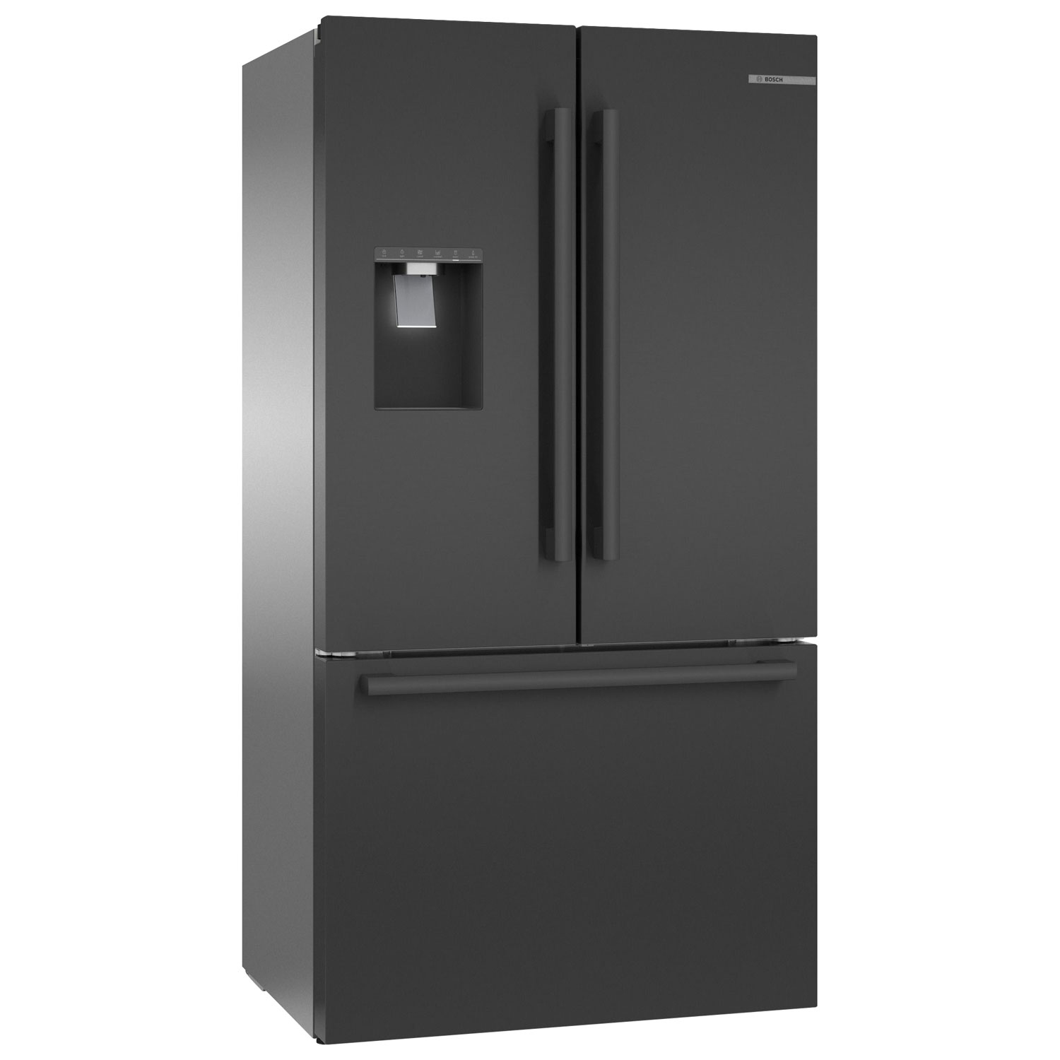 Bosch 36" 22 Cu. Ft. French Door Refrigerator with Water & Ice Dispenser - Black