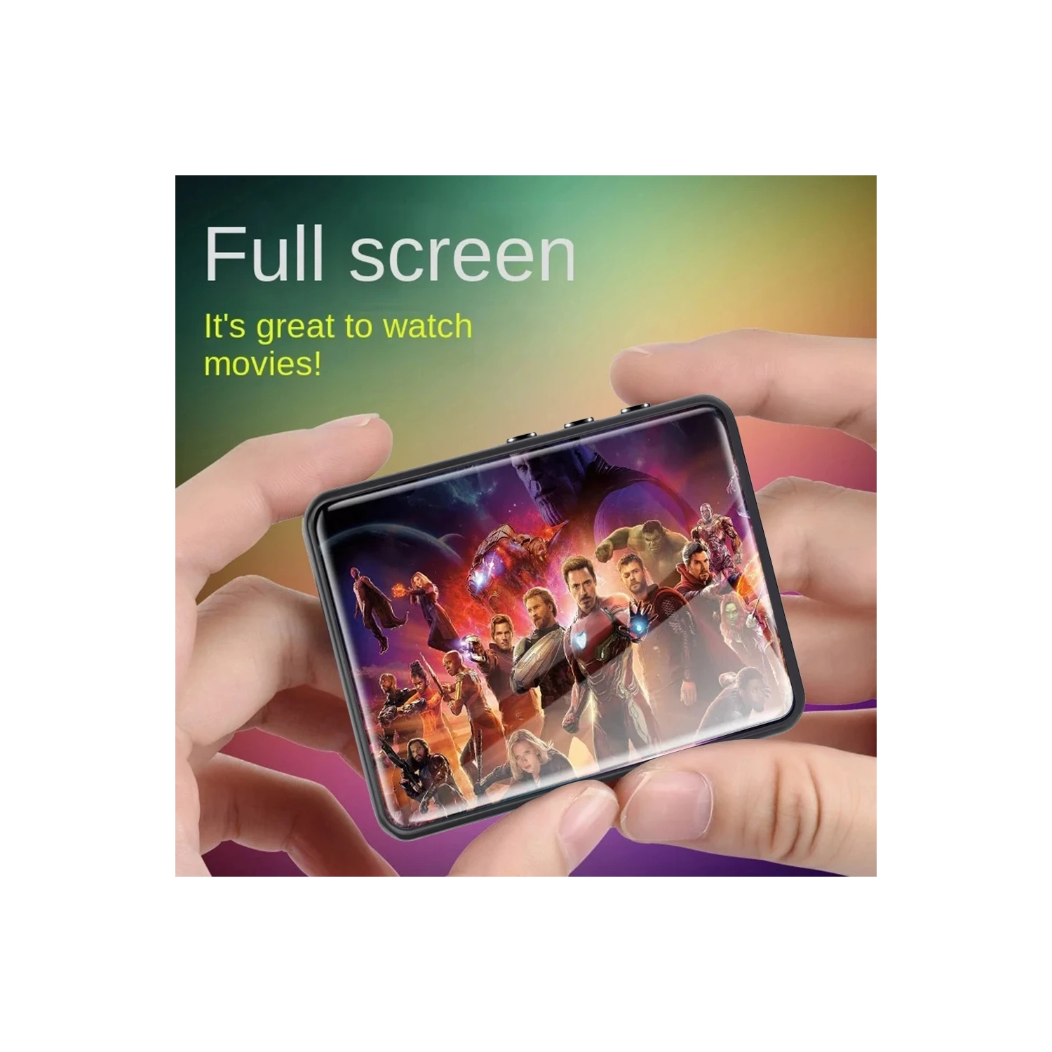 2.4-inch full-screen touchscreen MP3 player, mini Mp4 player with Bluetooth, 4 GB,HD, FM radio- Black